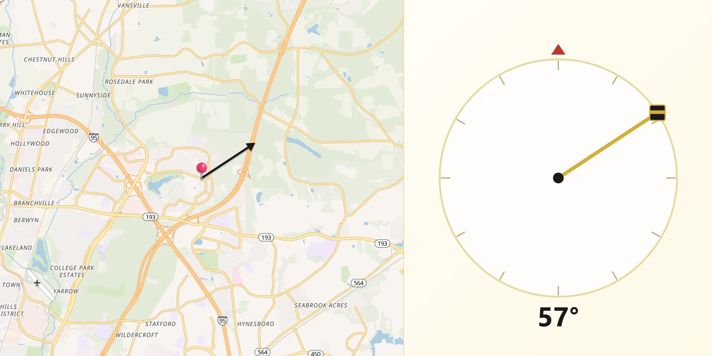 Qibla Direction from Greenbelt
