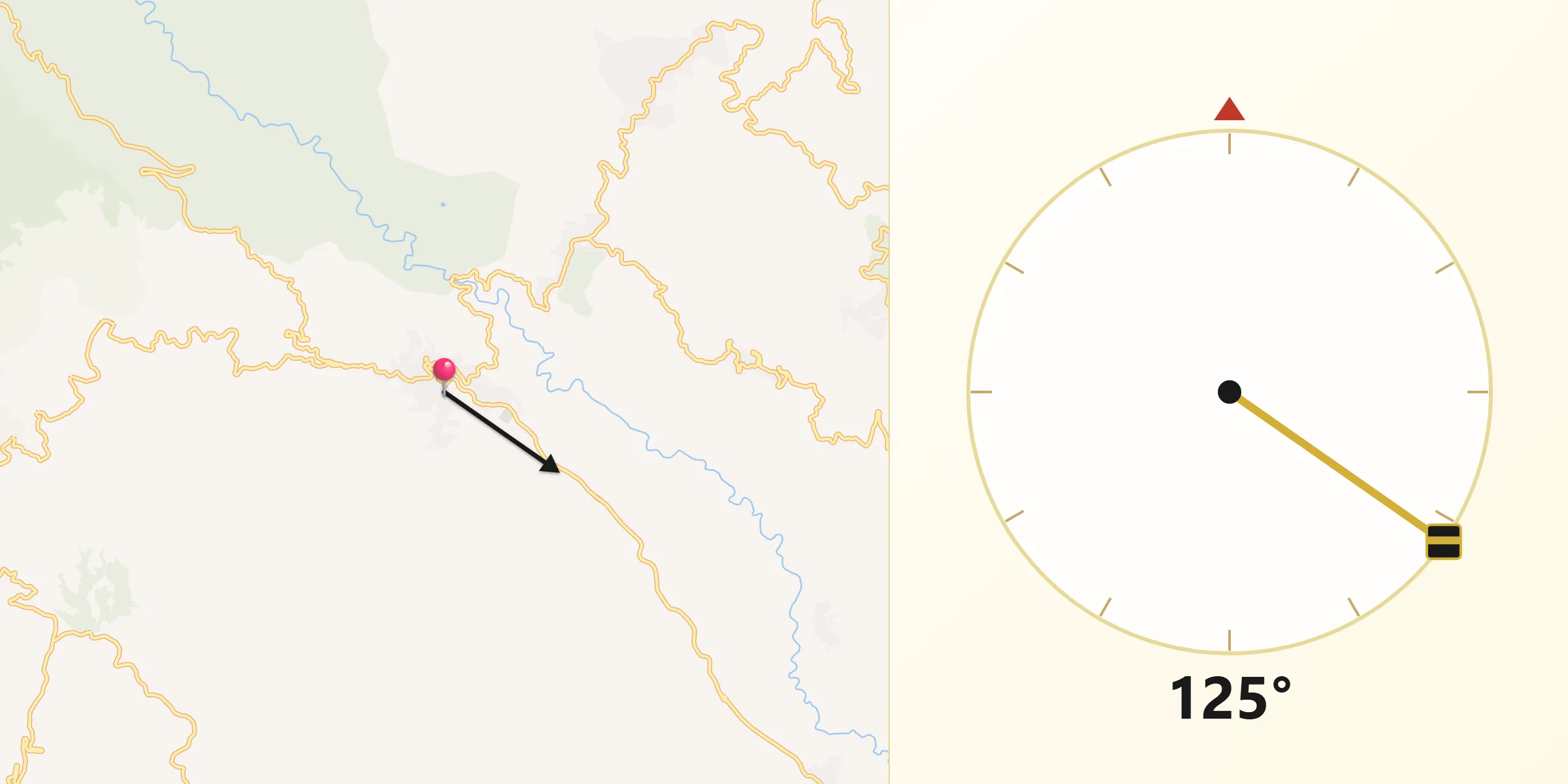 Direzione della Qibla da Sersale