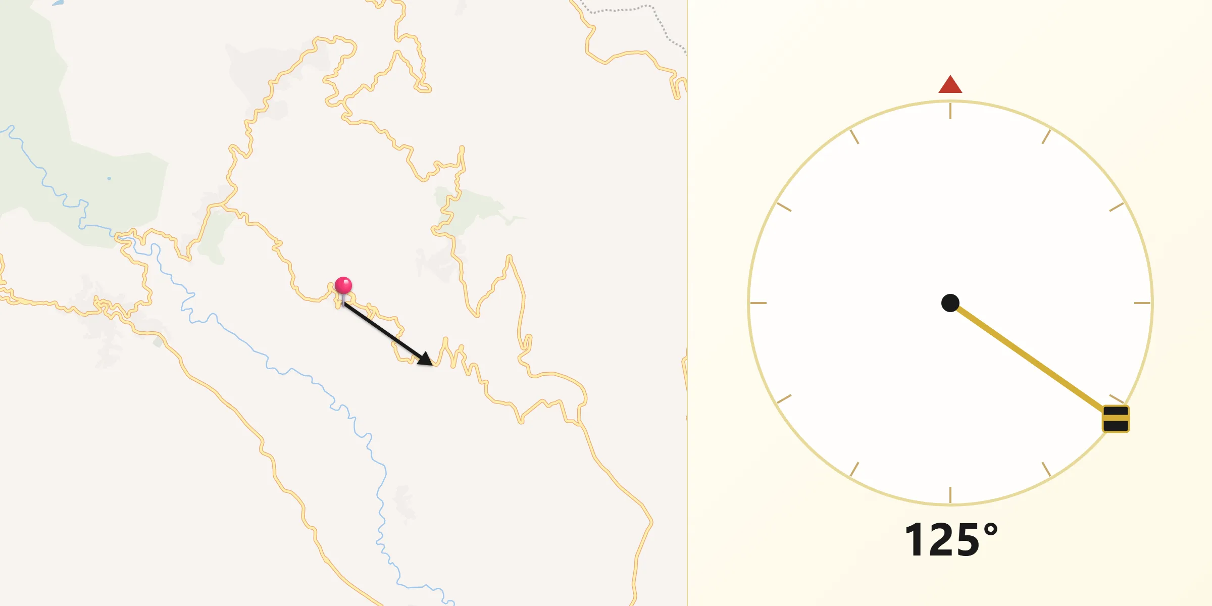 Direzione della Qibla da Andali