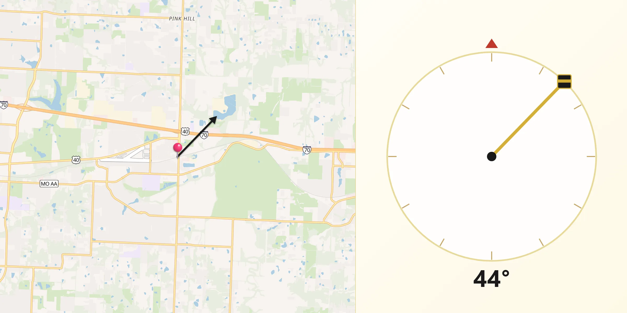 Qibla Direction from Grain Valley