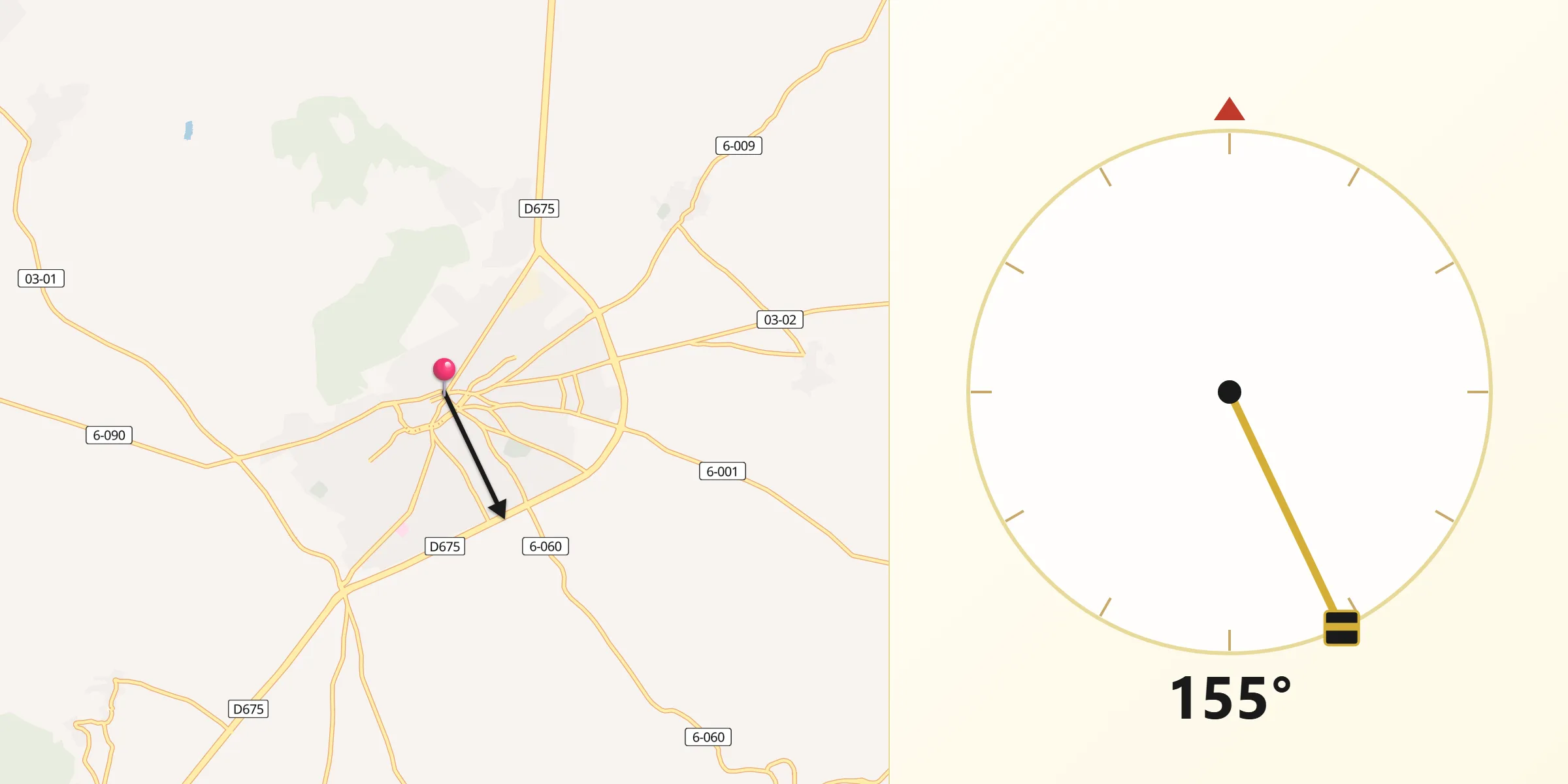 Emirdağ şehrinden Kıble Yönü