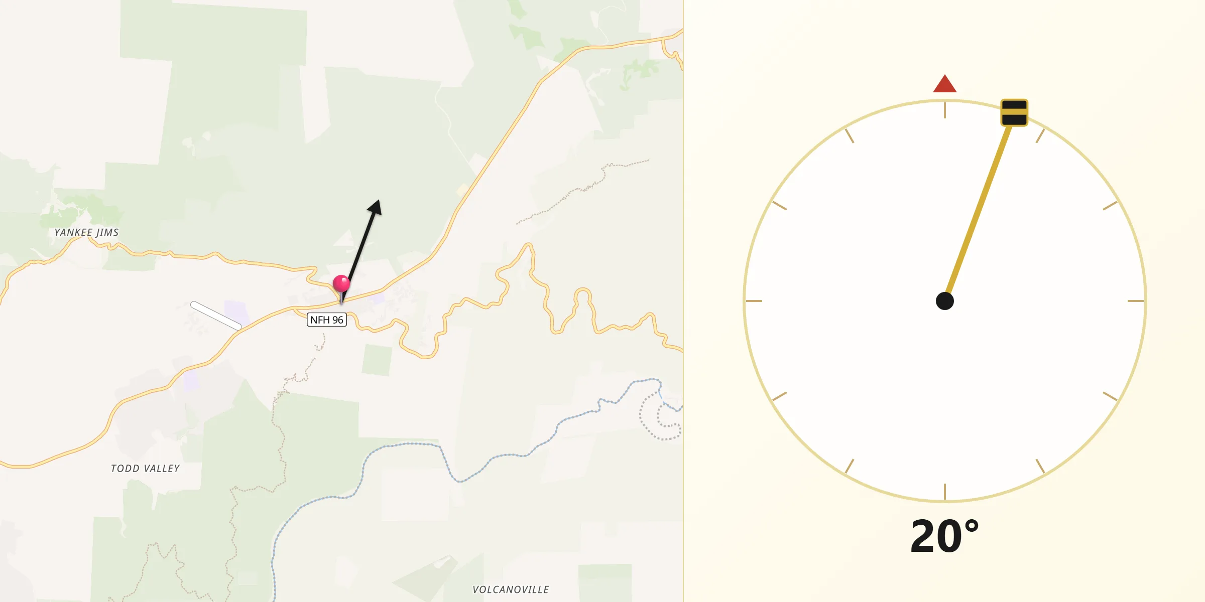 Qibla Direction from Foresthill