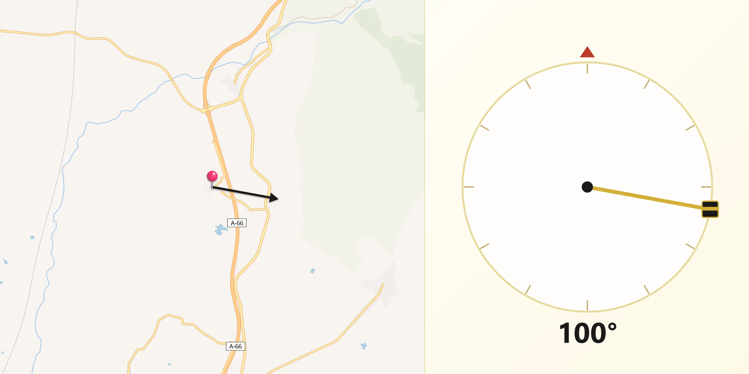 Dirección de la Qibla desde El Carrascalejo