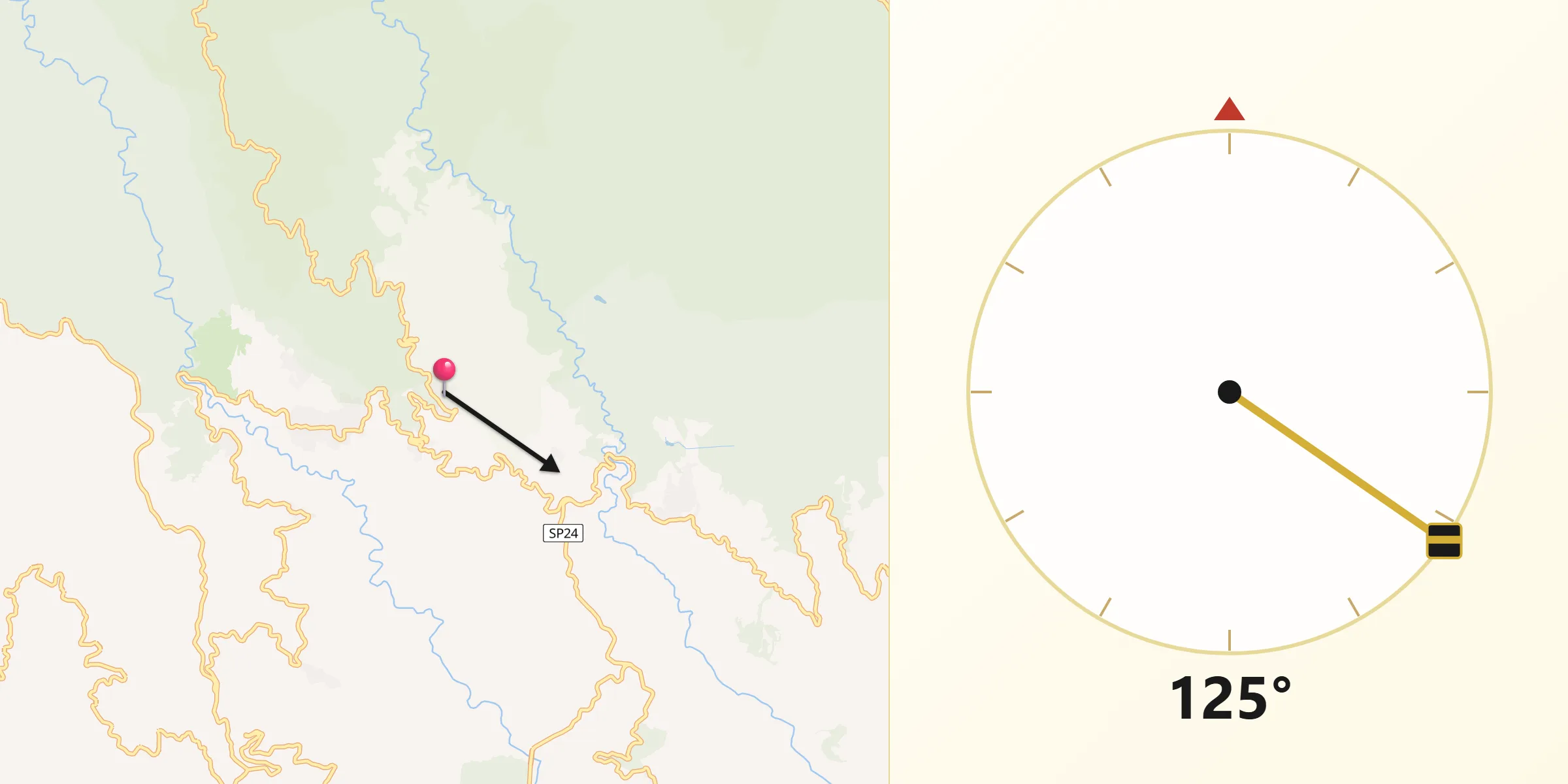 Direzione della Qibla da Albi