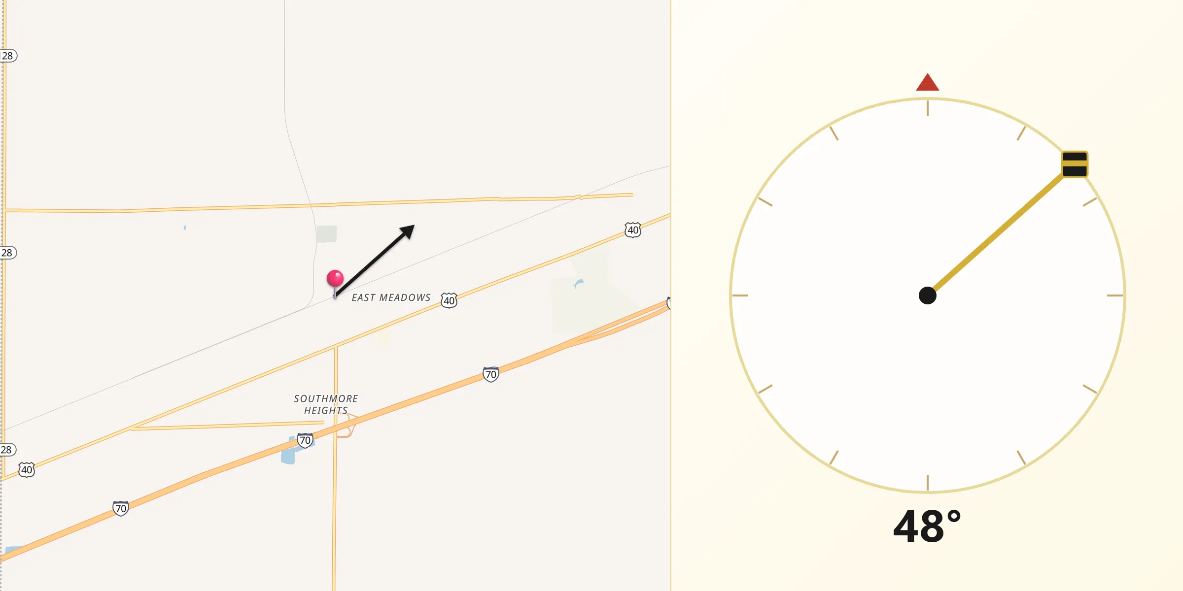 Qibla Direction from Altamont