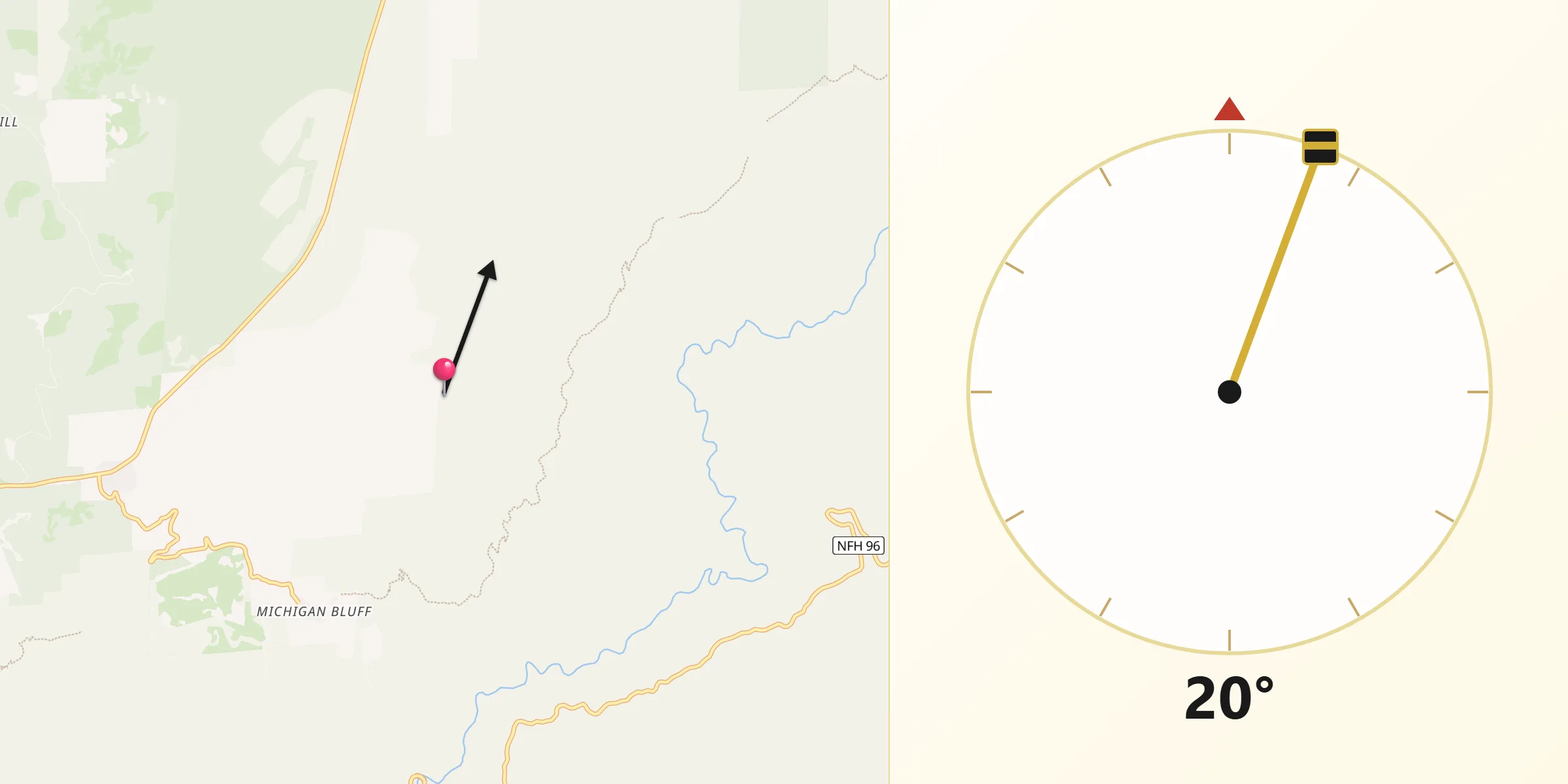 Qibla Direction from Placer