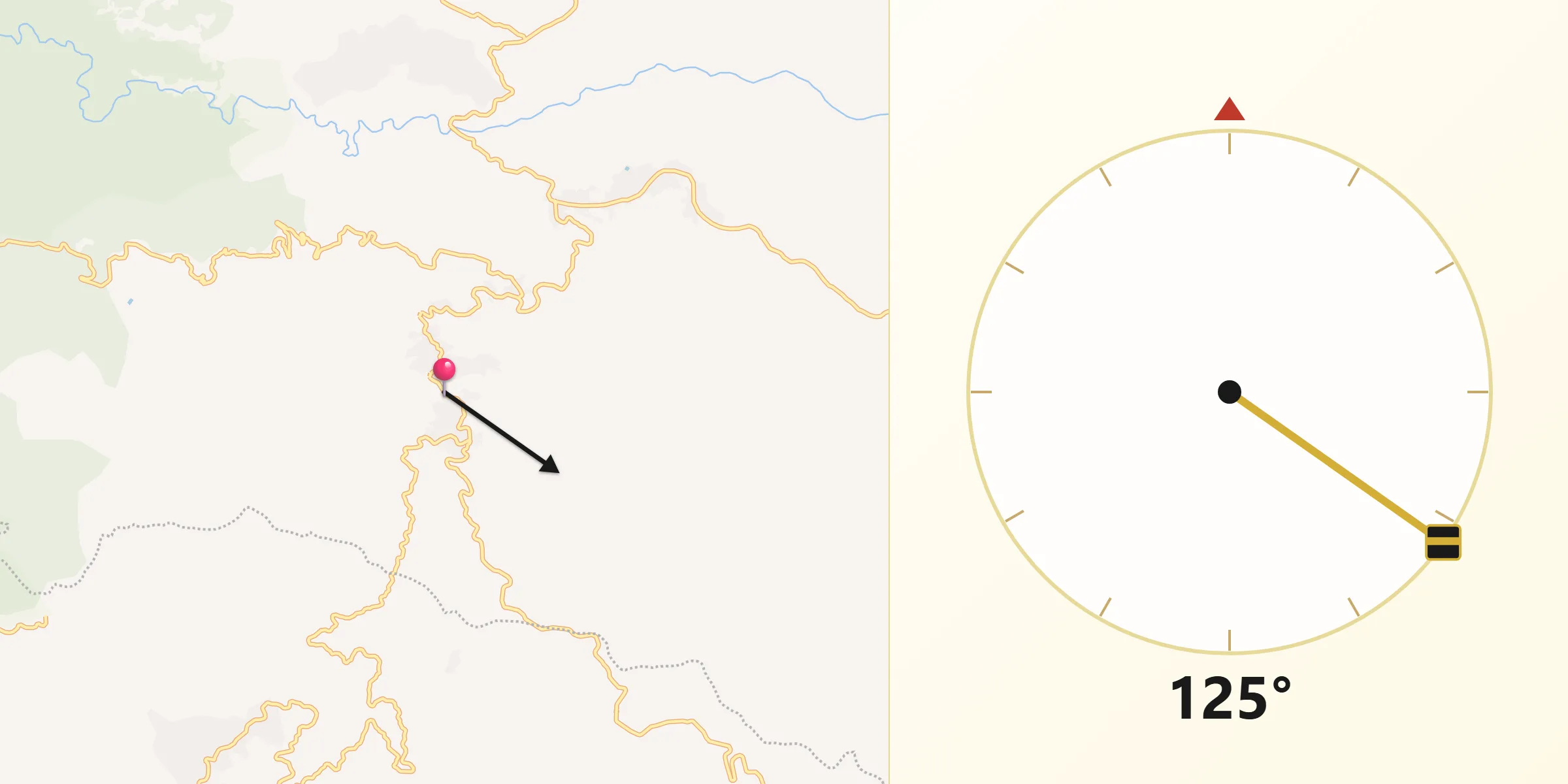 Direzione della Qibla da Mesoraca