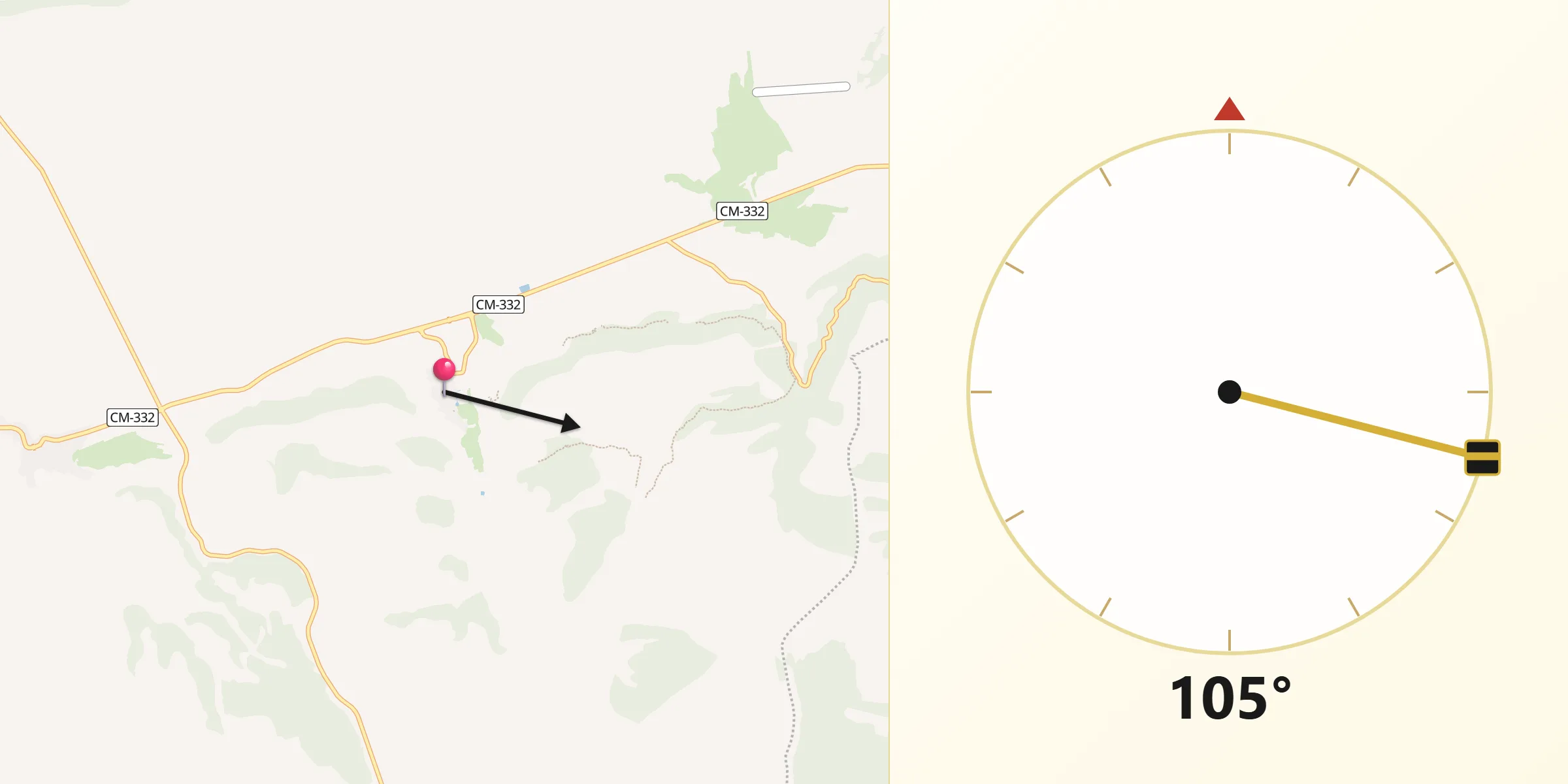 Dirección de la Qibla desde Carcelén