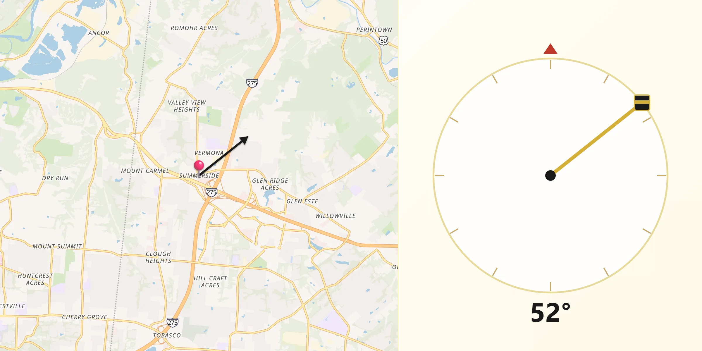 Qibla Direction from Summerside