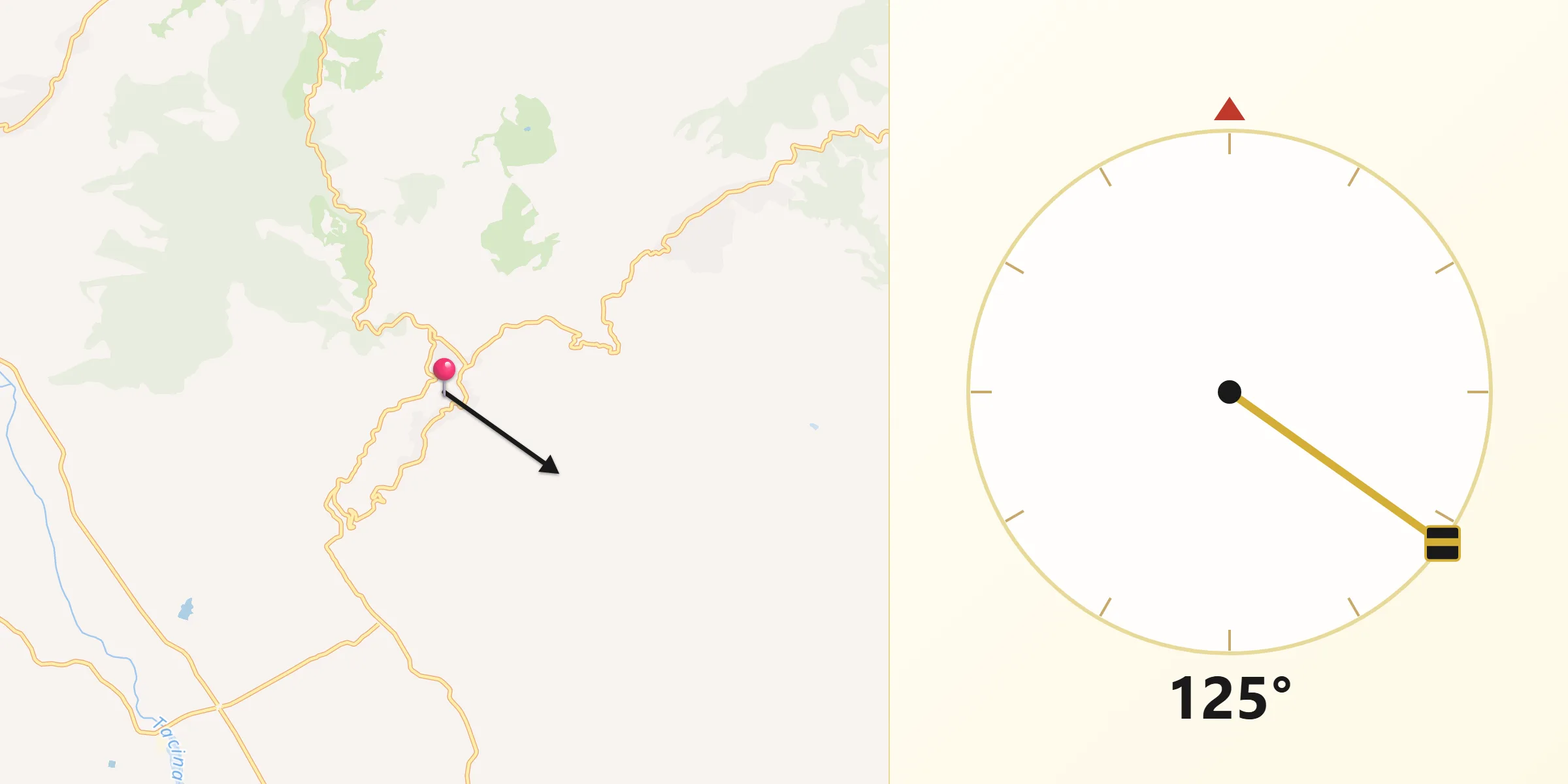 Direzione della Qibla da San Mauro Marchesato