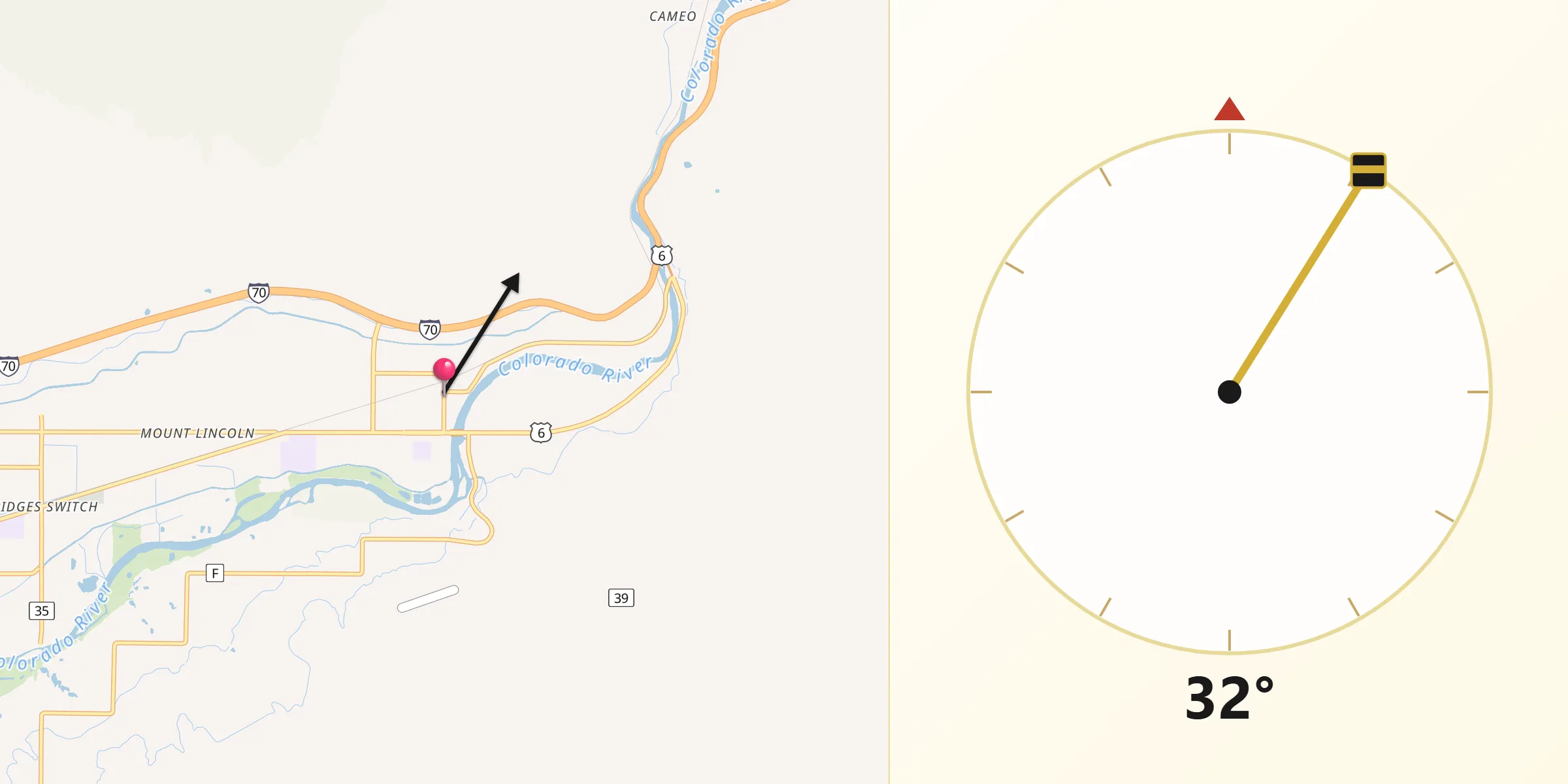 Qibla Direction from Palisade