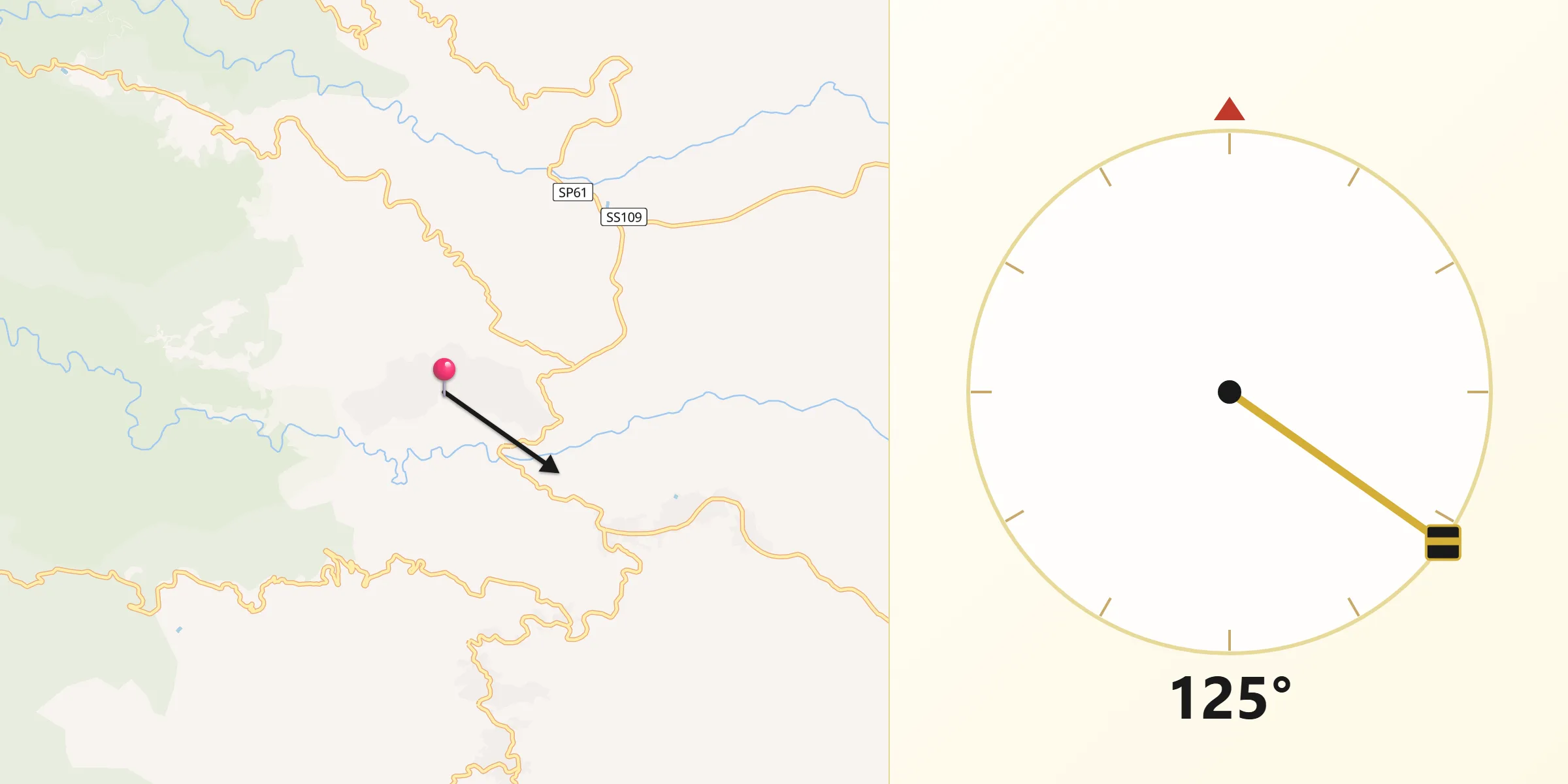 Direzione della Qibla da Petilia Policastro