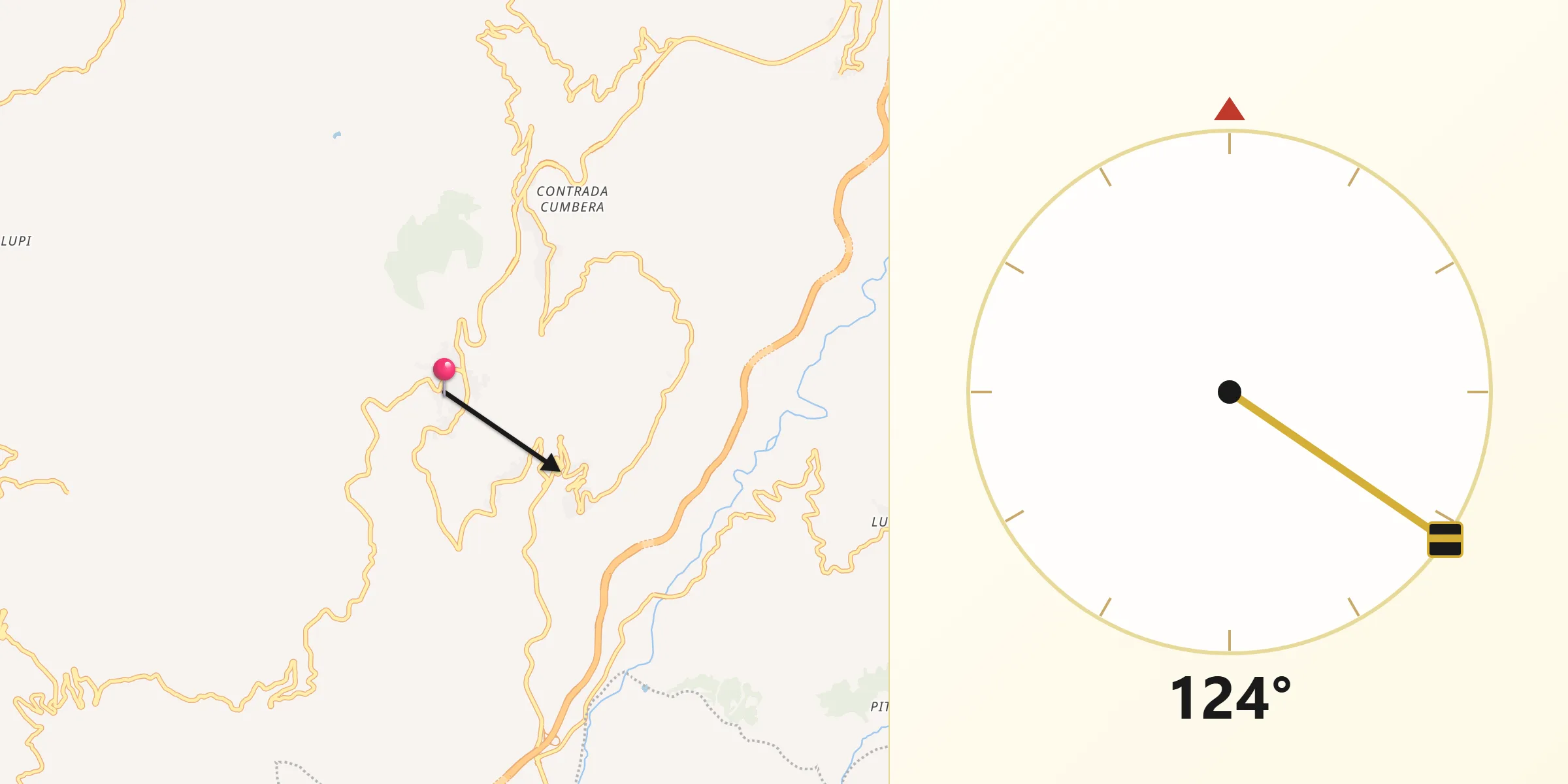 Direzione della Qibla da Grimaldi