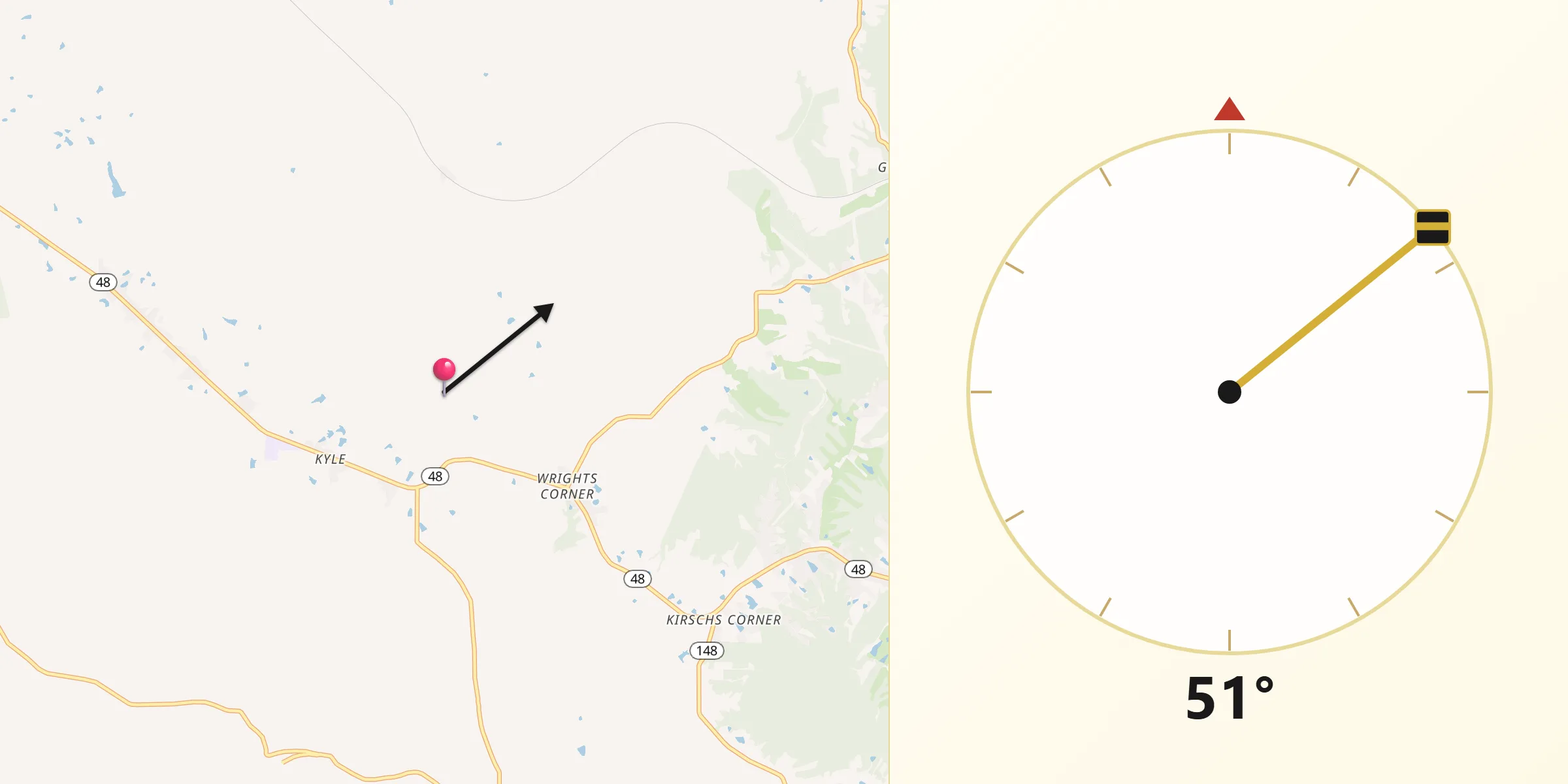 Qibla Direction from Dearborn
