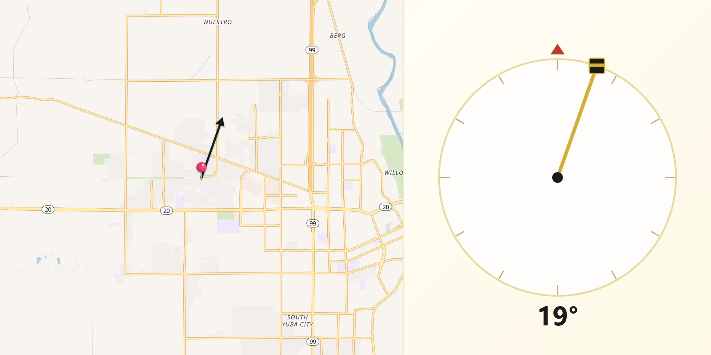Qibla Direction from Tierra Buena