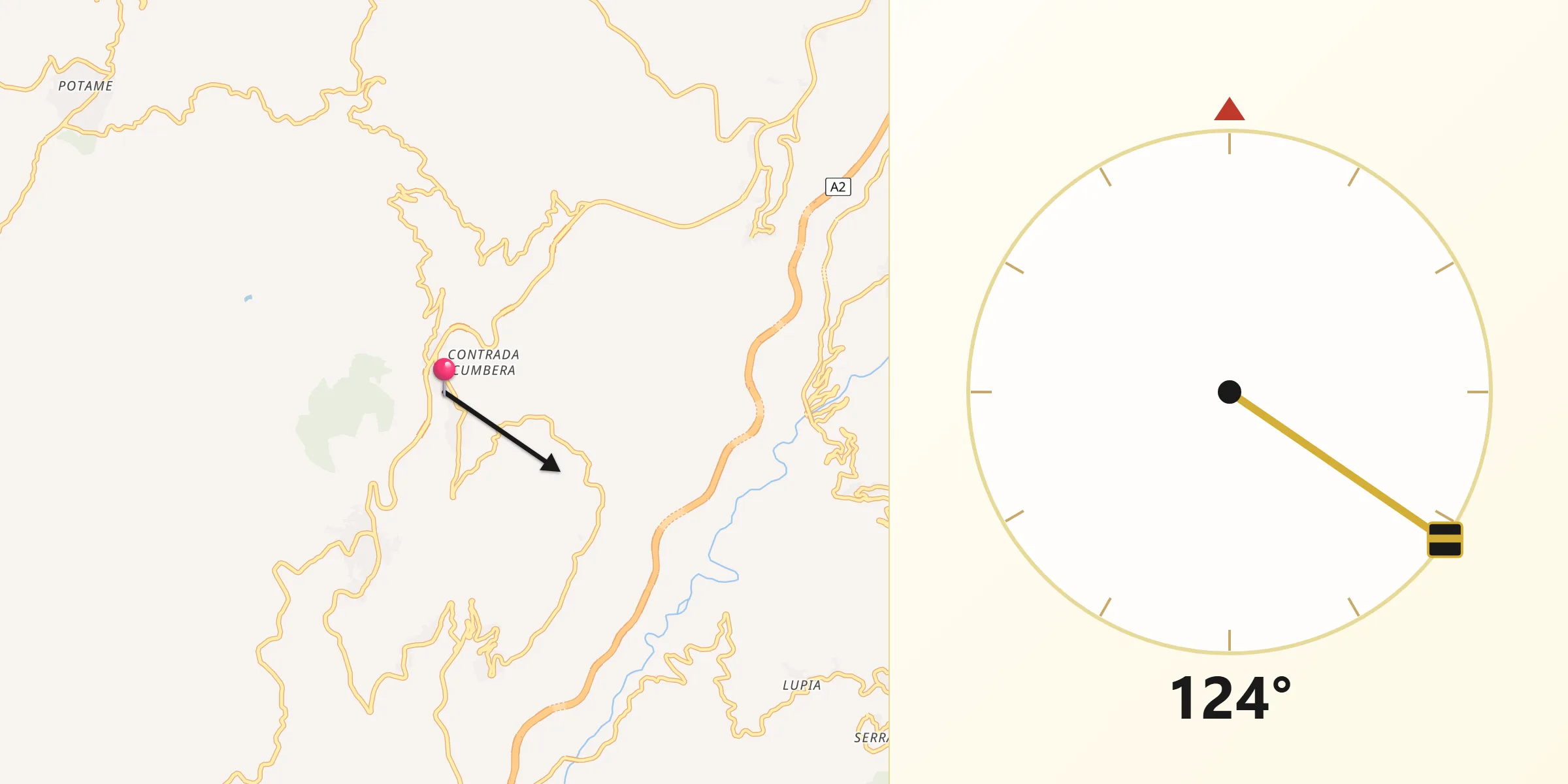 Direzione della Qibla da Malito