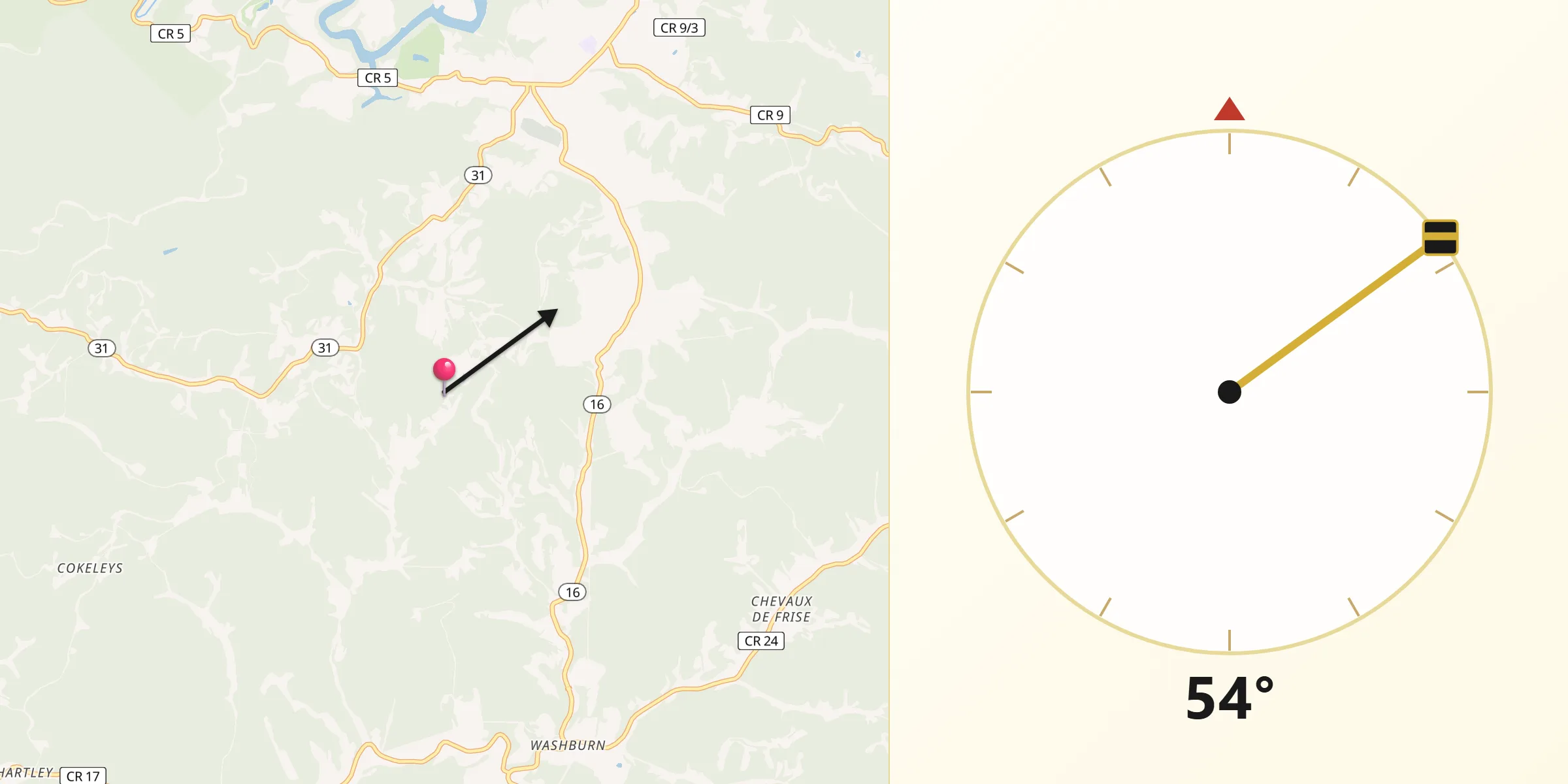 Qibla Direction from Ritchie