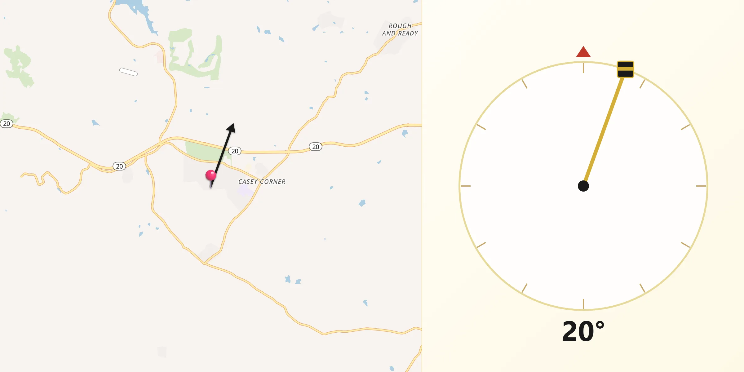 Qibla Direction from Penn Valley