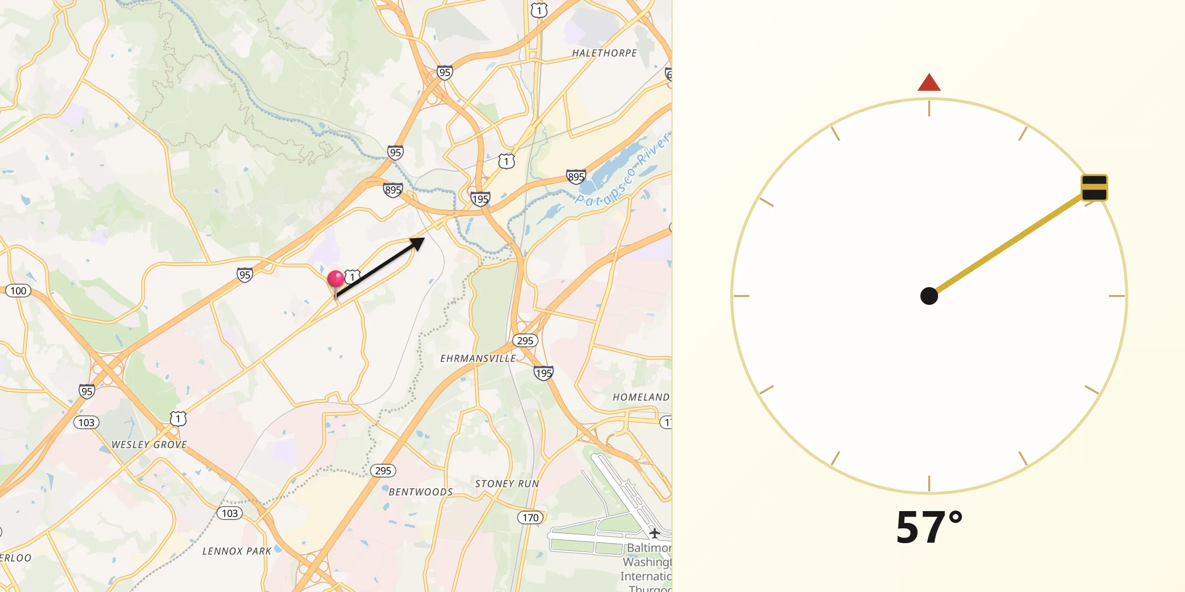 Qibla Direction from West Elkridge