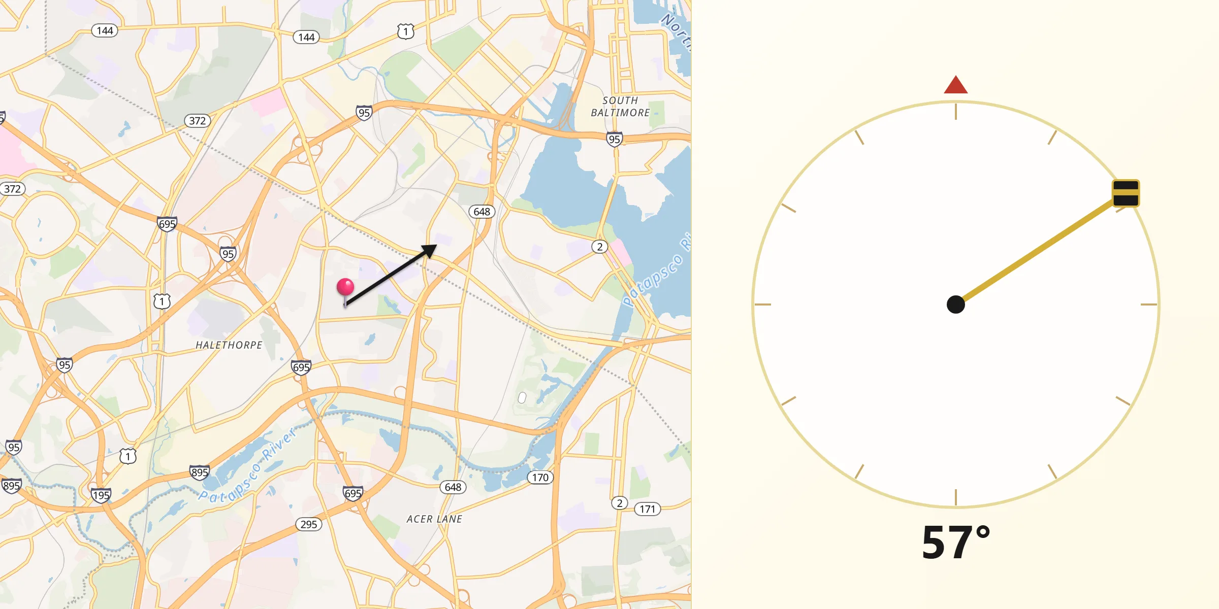 Qibla Direction from Lansdowne