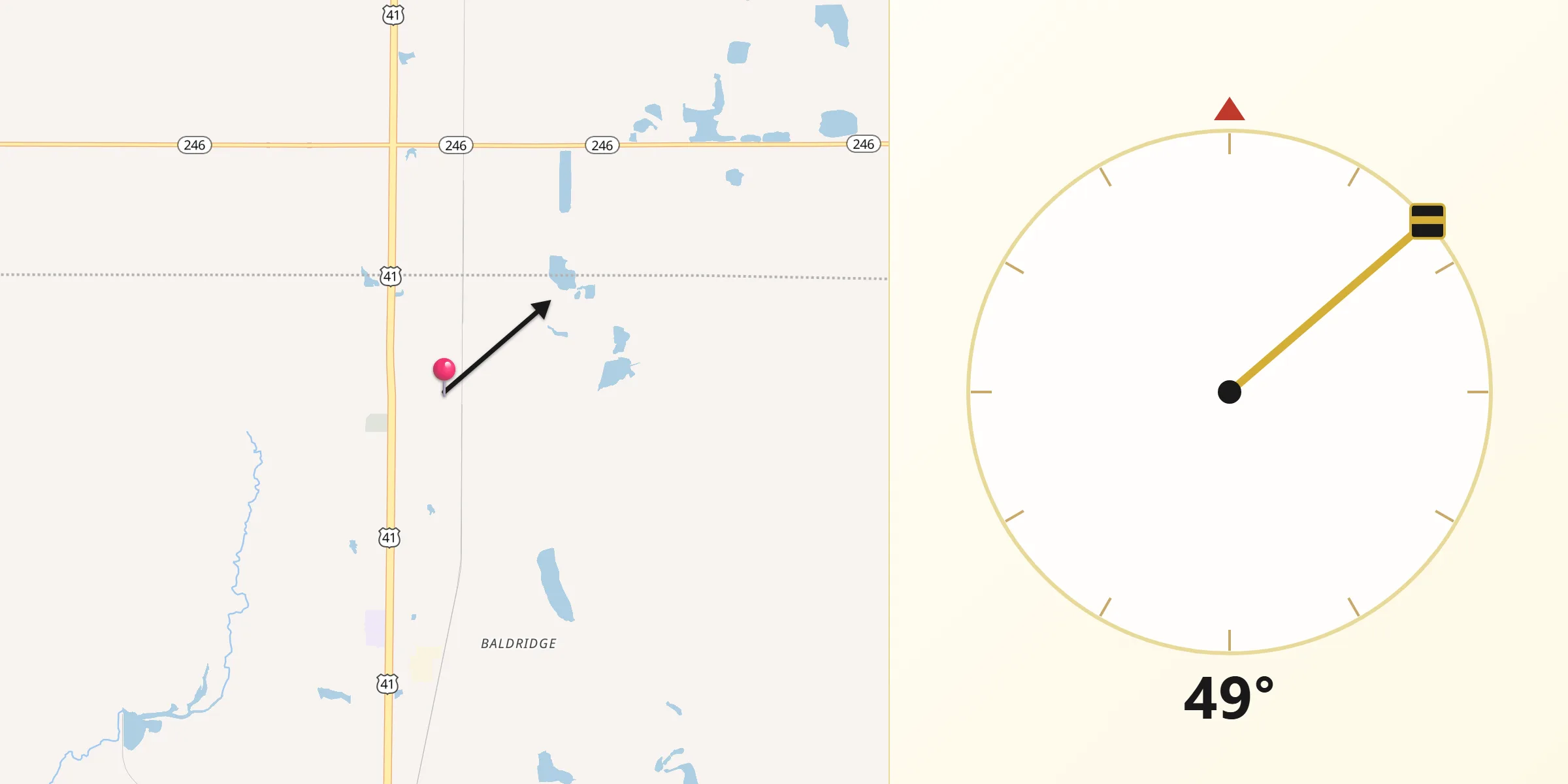Qibla Direction from Farmersburg