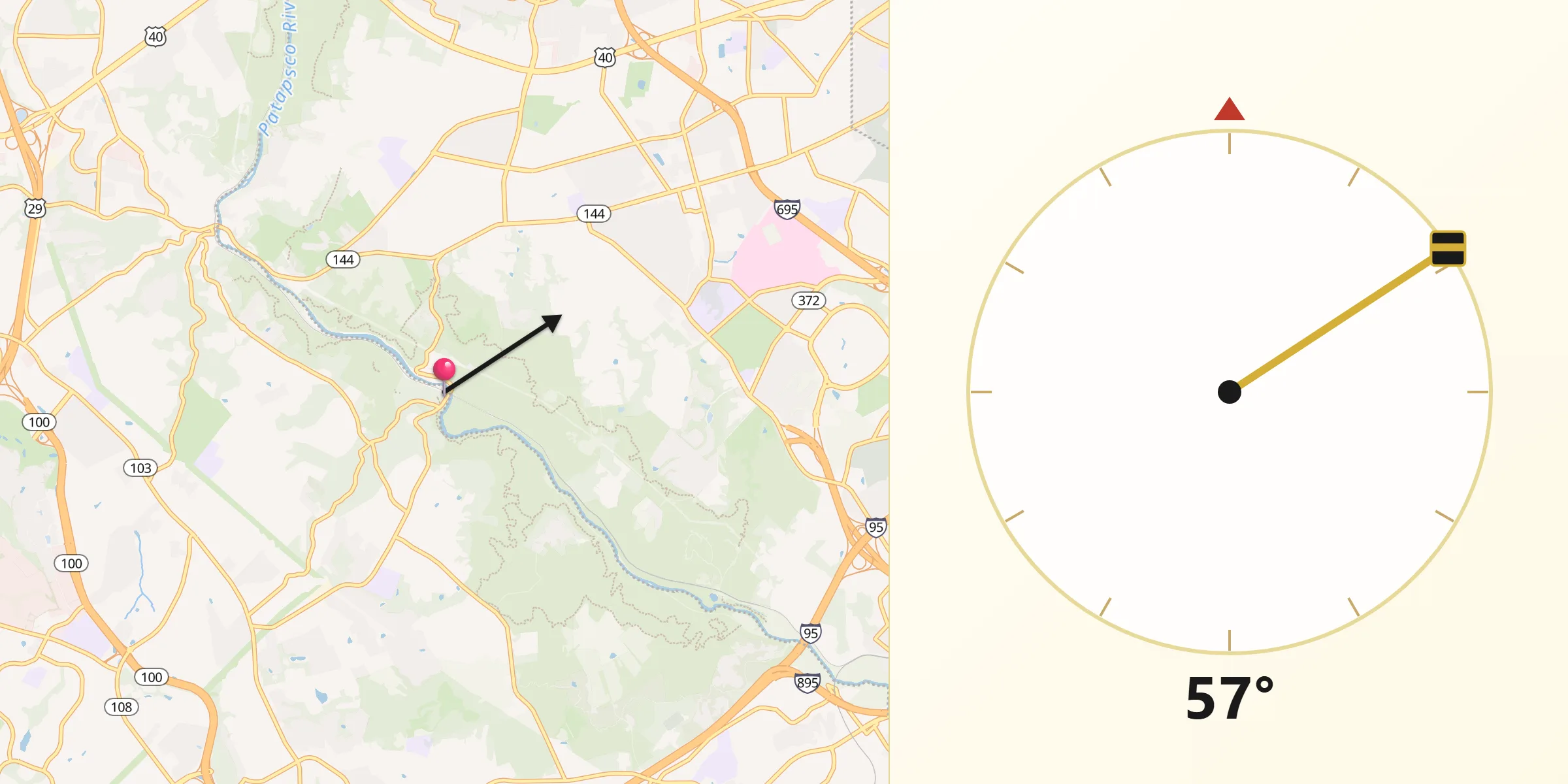 Qibla Direction from Ilchester