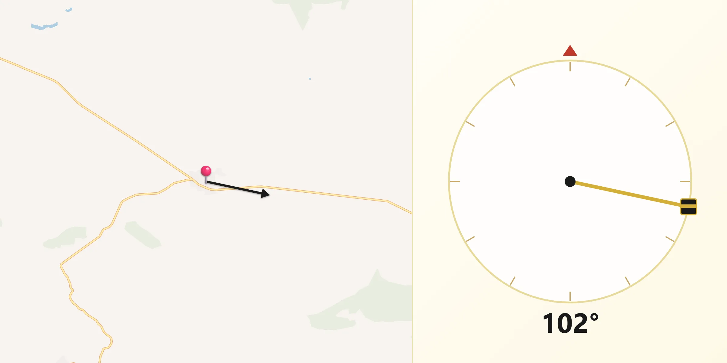 Dirección de la Qibla desde Alcoba