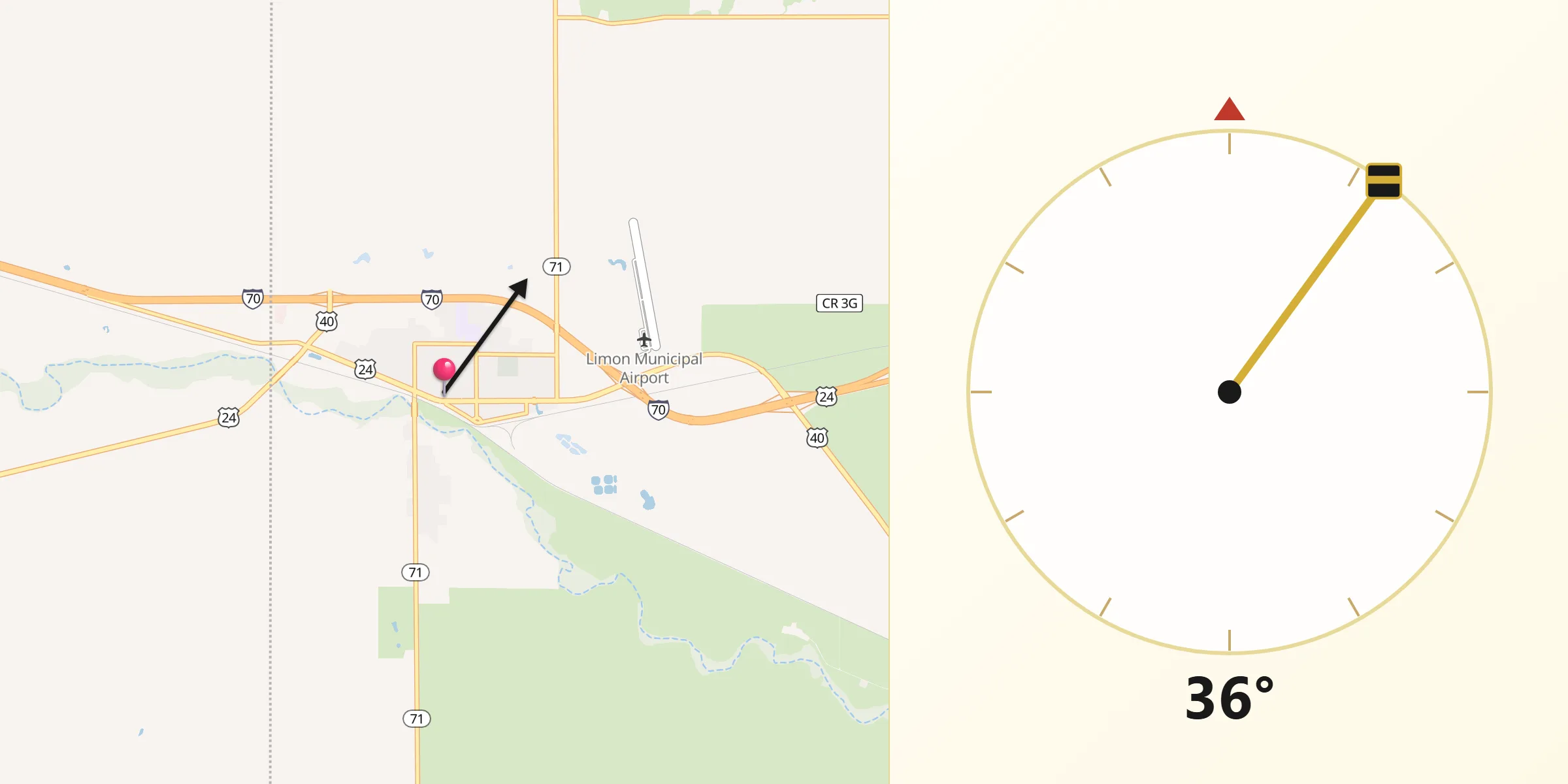 Qibla Direction from Limon