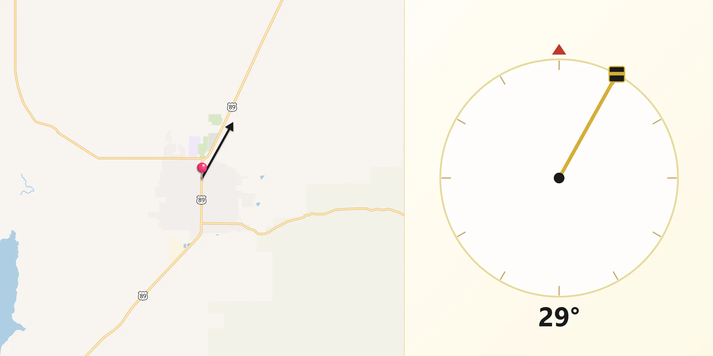 Qibla Direction from Manti