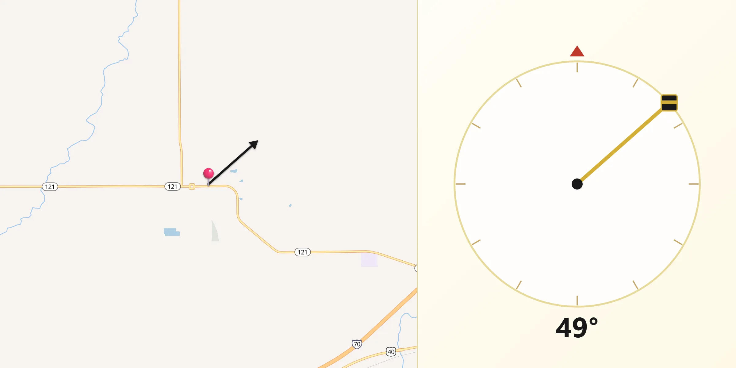Qibla Direction from Cumberland County