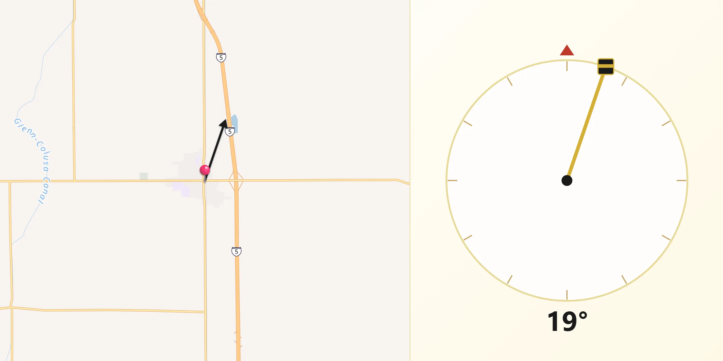 Qibla Direction from Maxwell