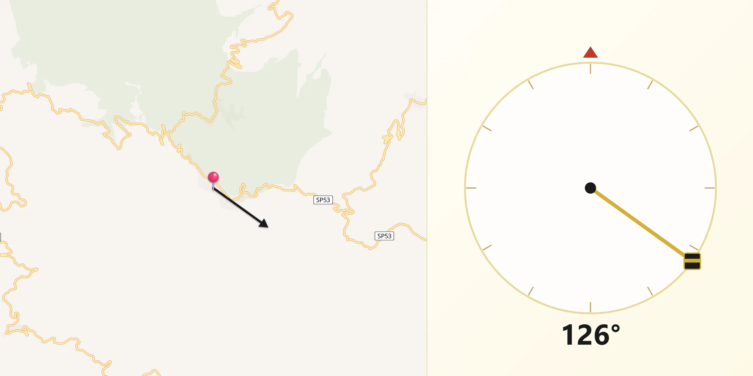 Direzione della Qibla da San Nicola dell'Alto