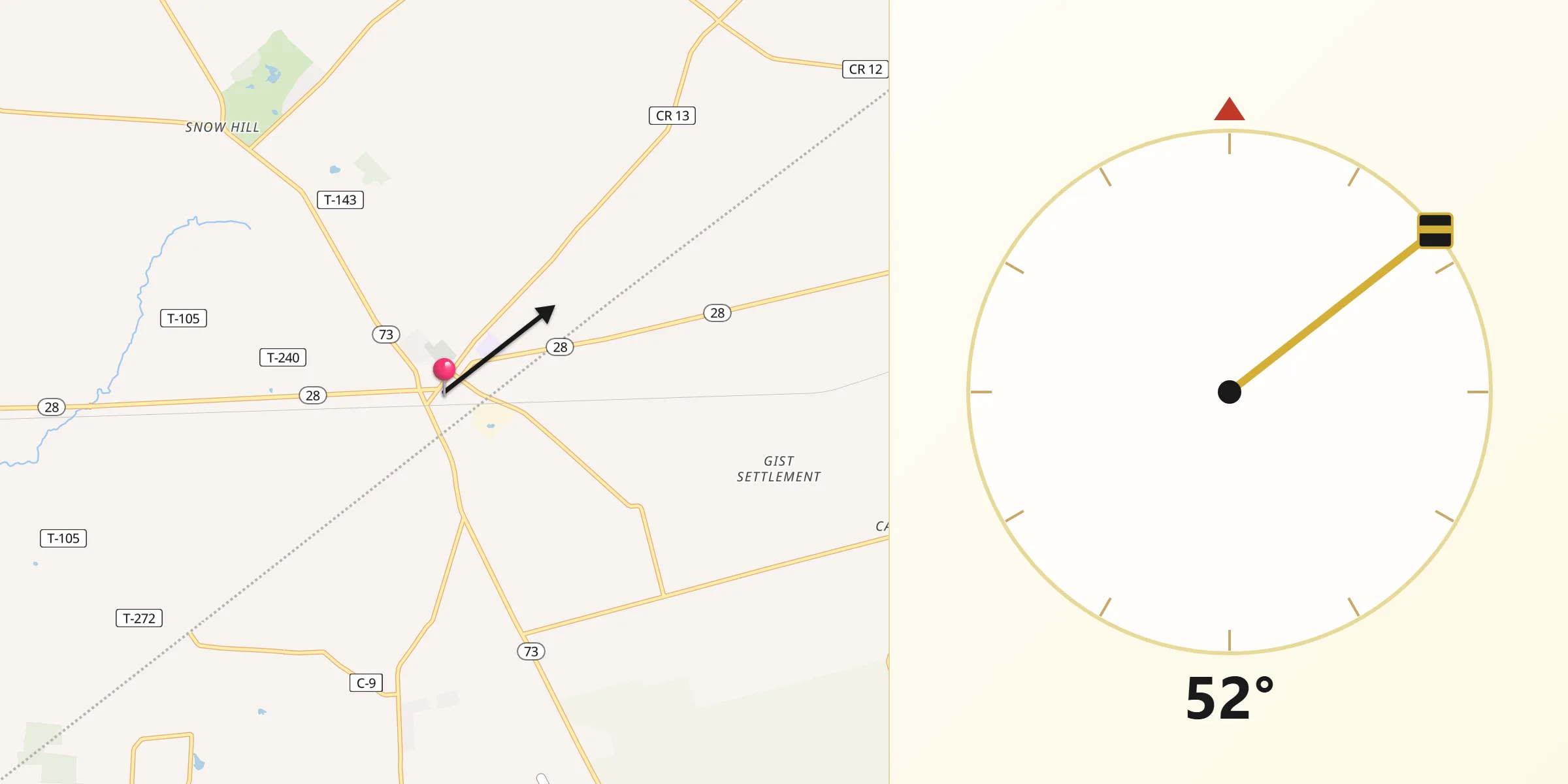 Qibla Direction from New Vienna
