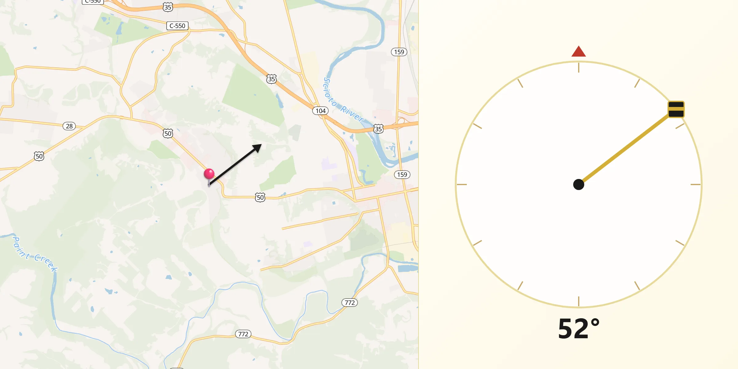 Qibla Direction from North Fork Village