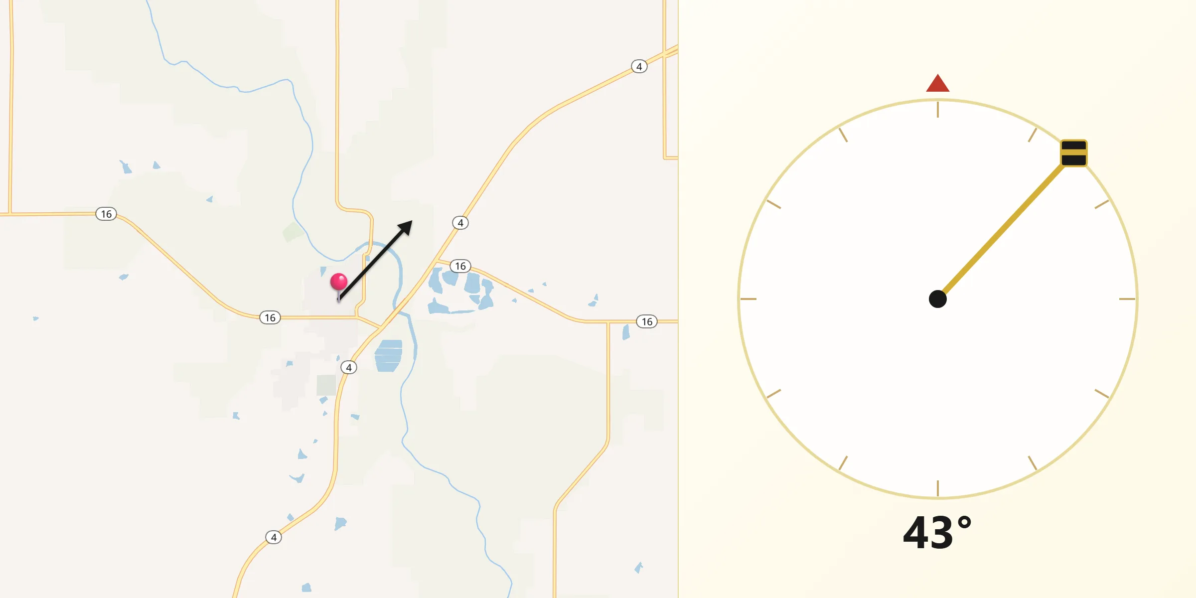 Qibla Direction from Valley Falls