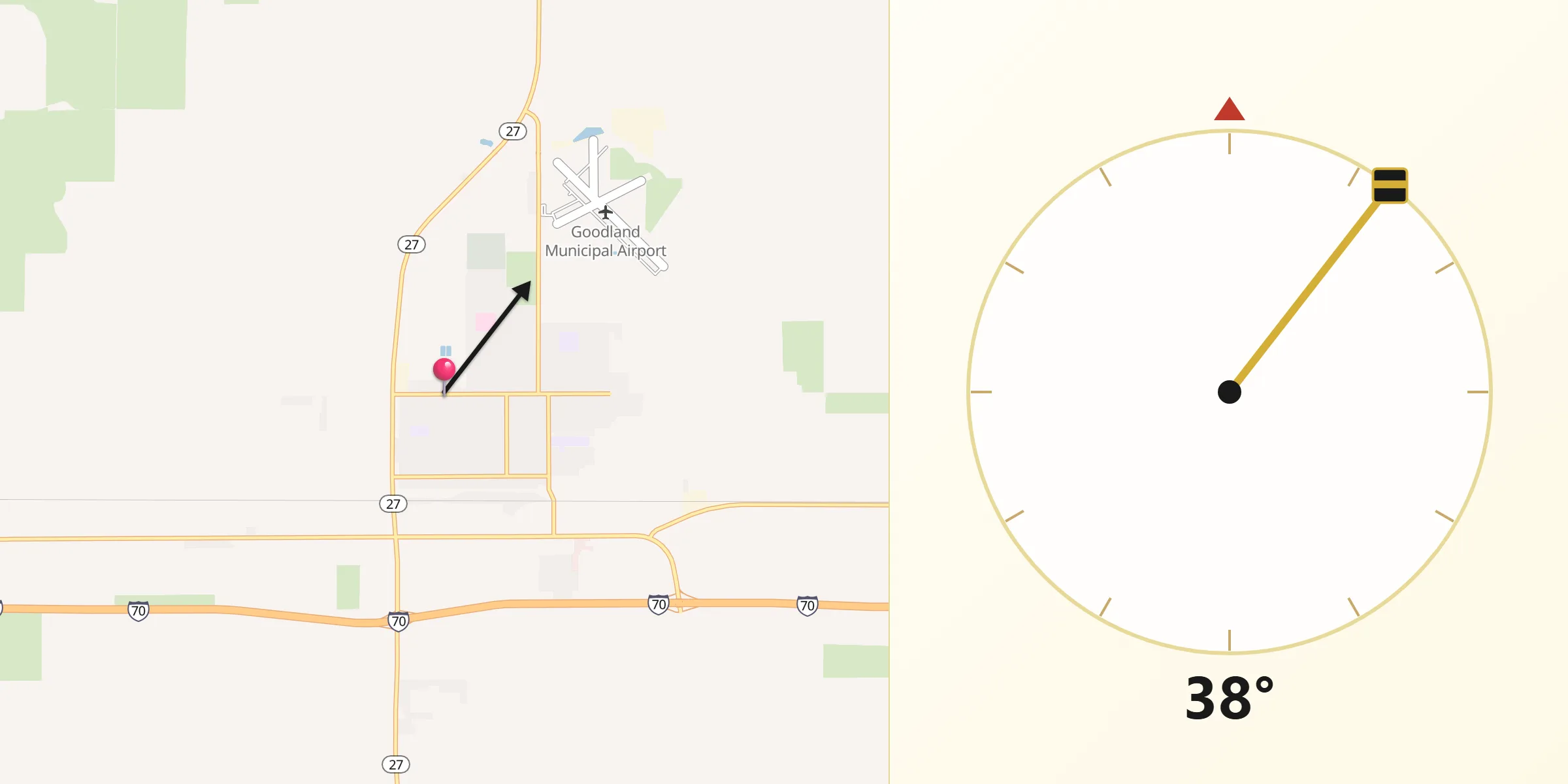 Qibla Direction from Sherman County