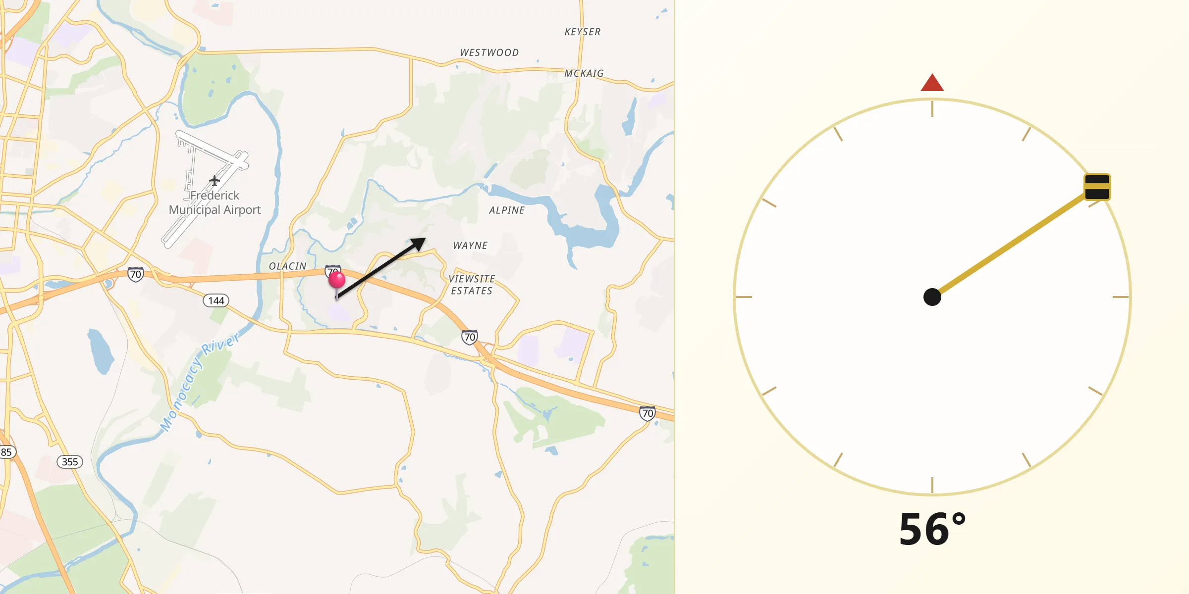 Qibla Direction from Spring Ridge