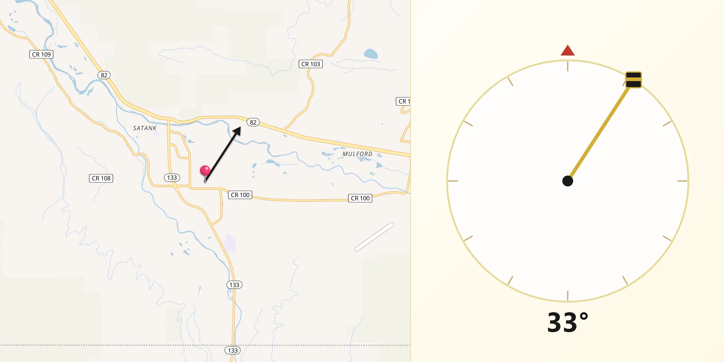 Qibla Direction from Carbondale
