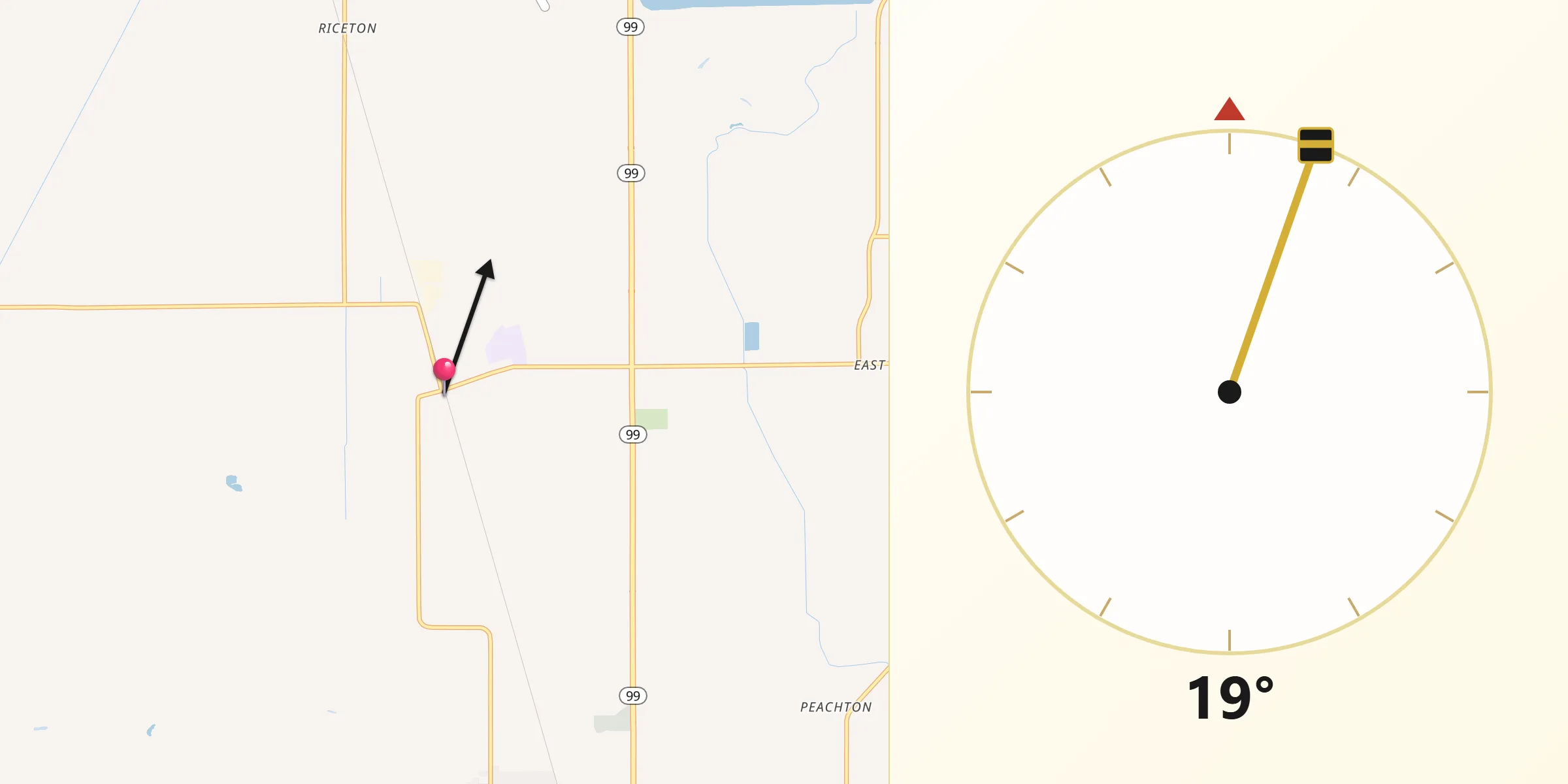 Qibla Direction from Biggs