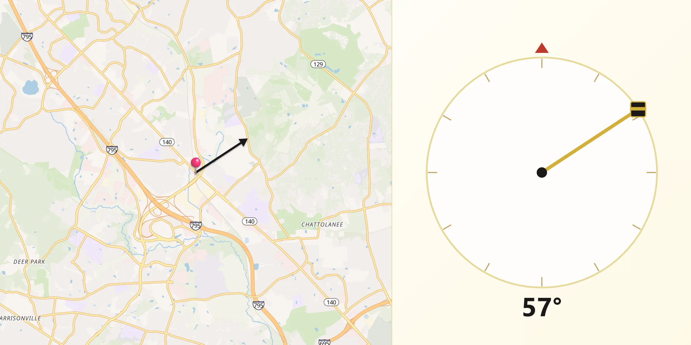 Qibla Direction from Owings Mills