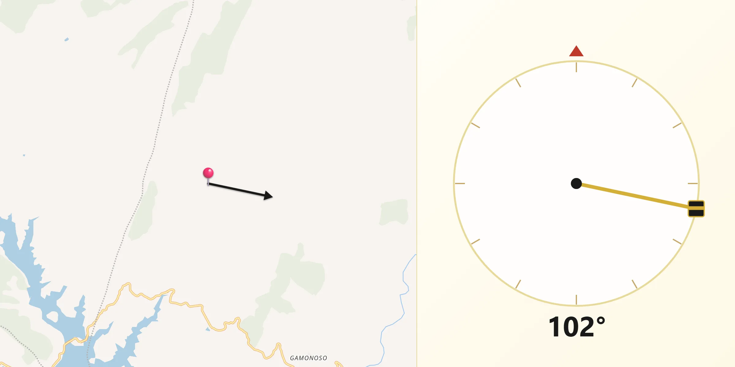 Dirección de la Qibla desde Rosalejo