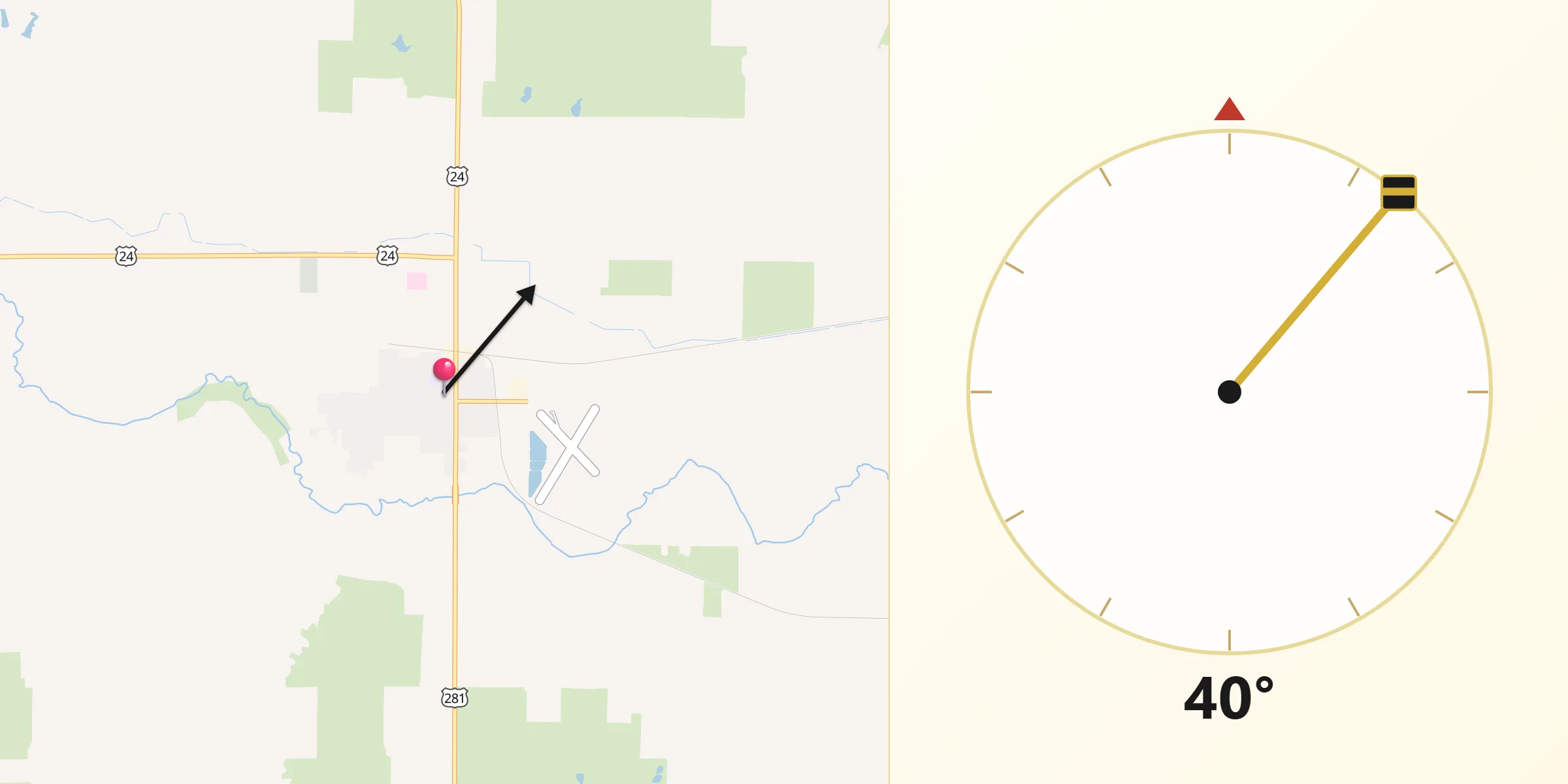 Qibla Direction from Osborne
