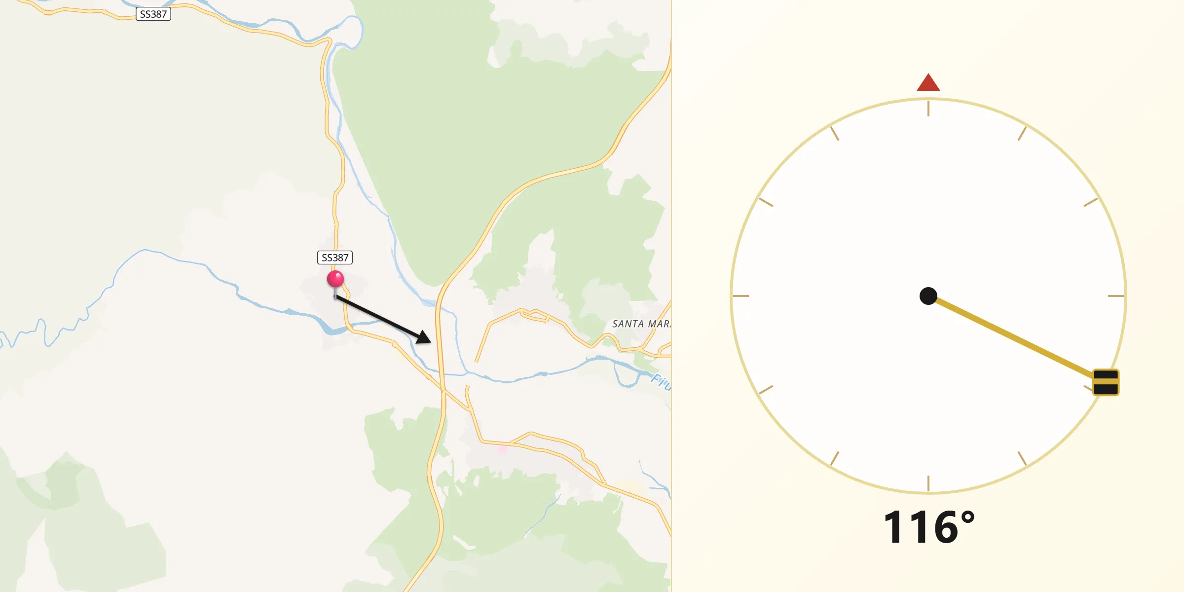 Direzione della Qibla da San Vito