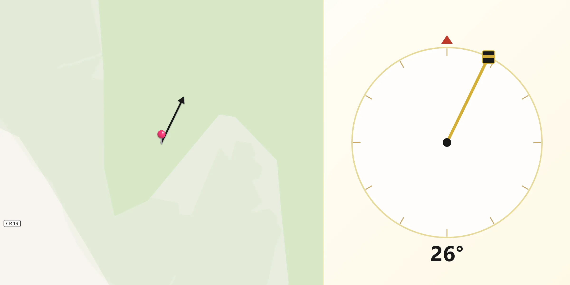 Qibla Direction from White Pine