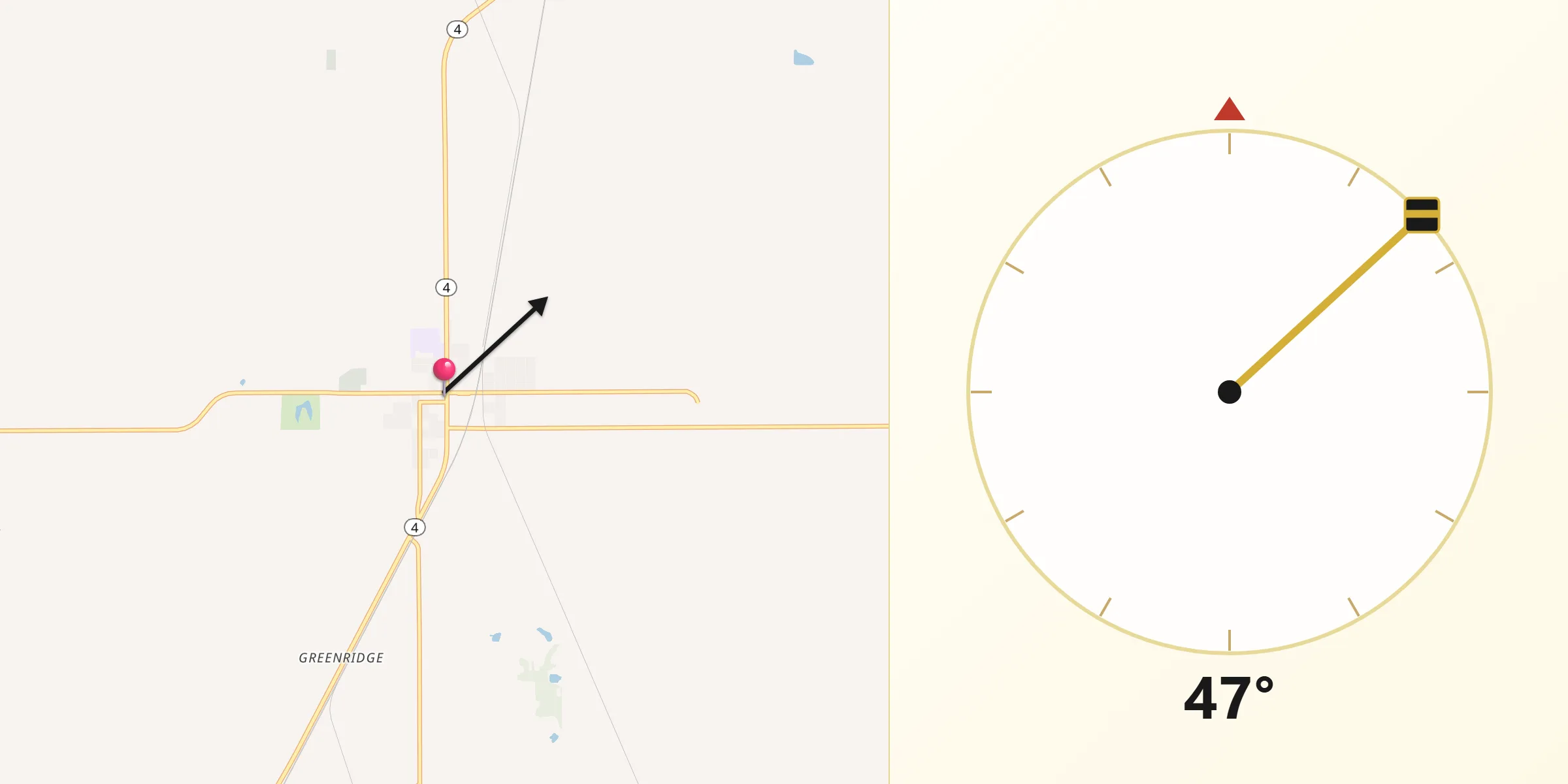 Qibla Direction from Girard