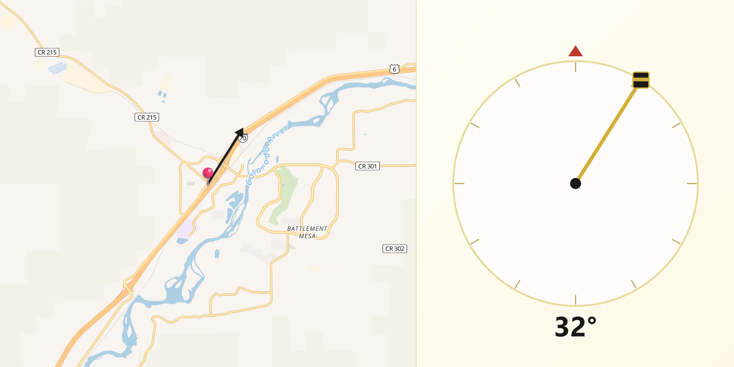 Qibla Direction from Parachute