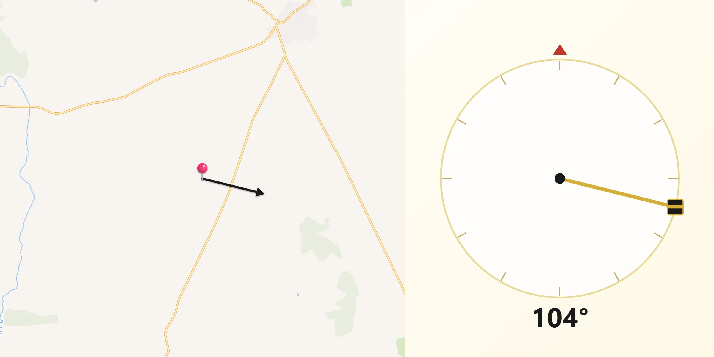 Dirección de la Qibla desde La Alberca de Záncara