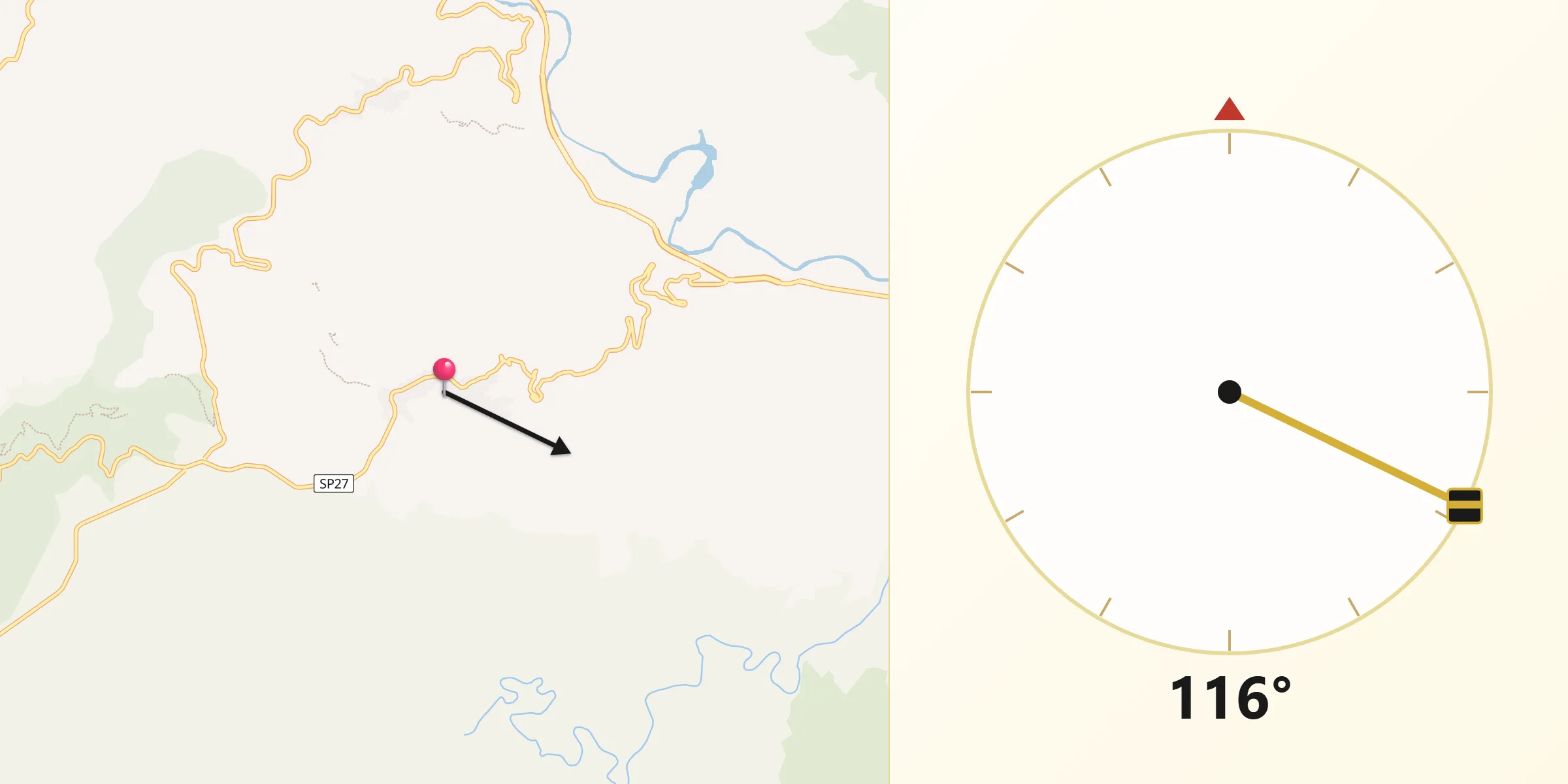 Direzione della Qibla da Villasalto