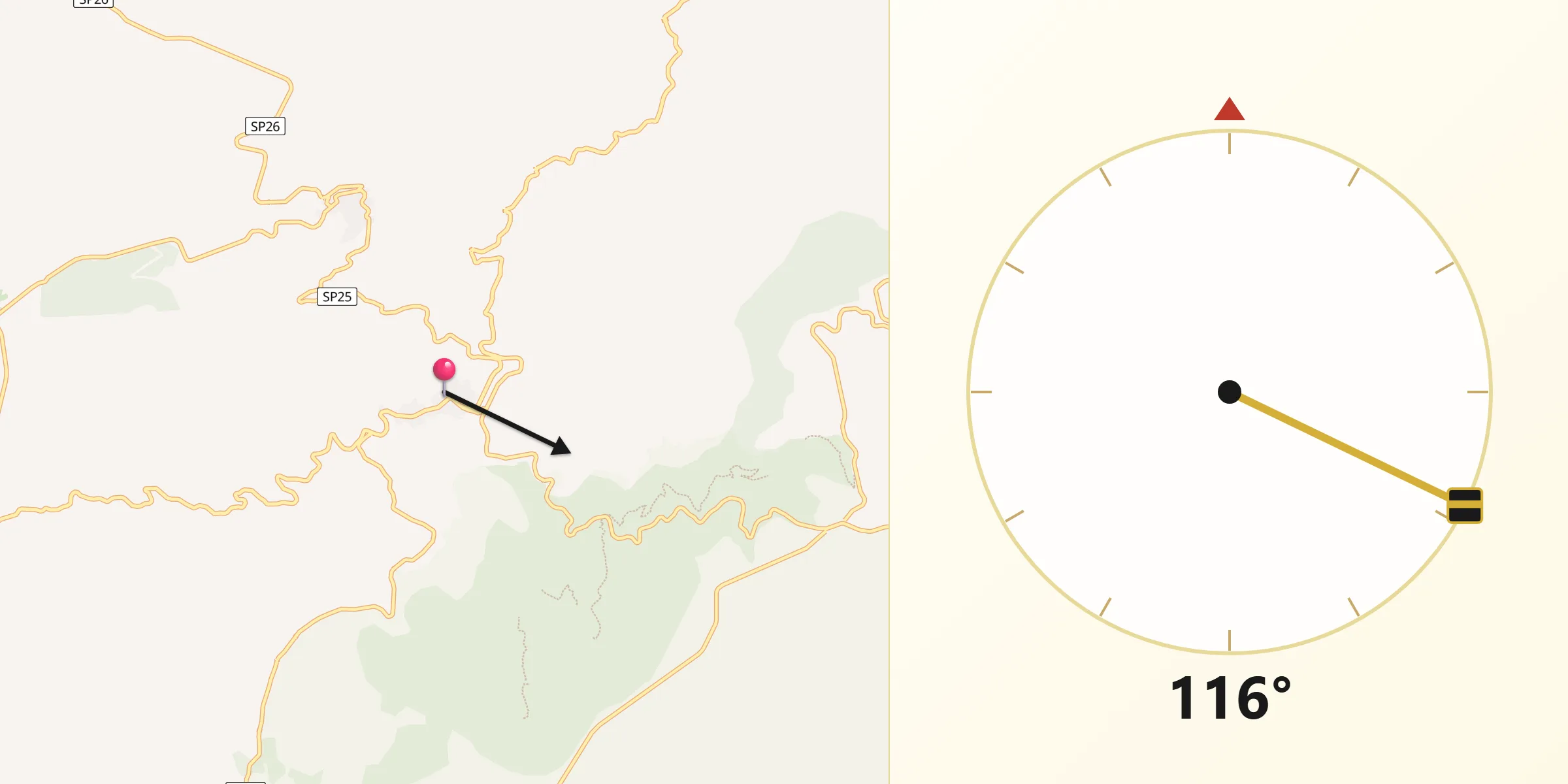Direzione della Qibla da San Nicolo'Gerrei
