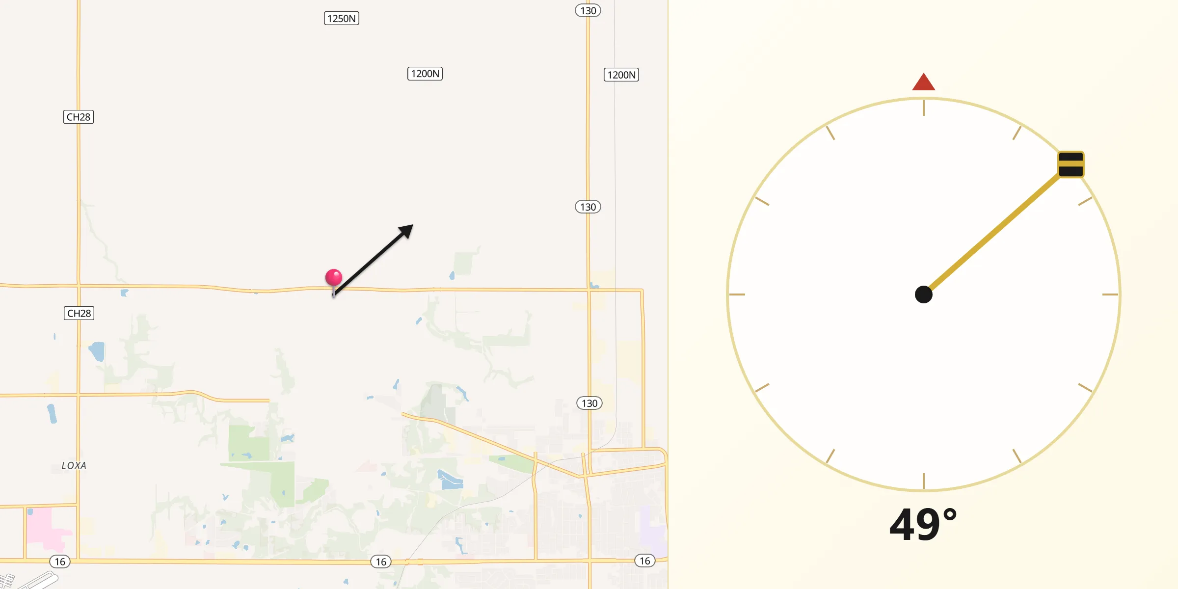 Qibla Direction from Coles